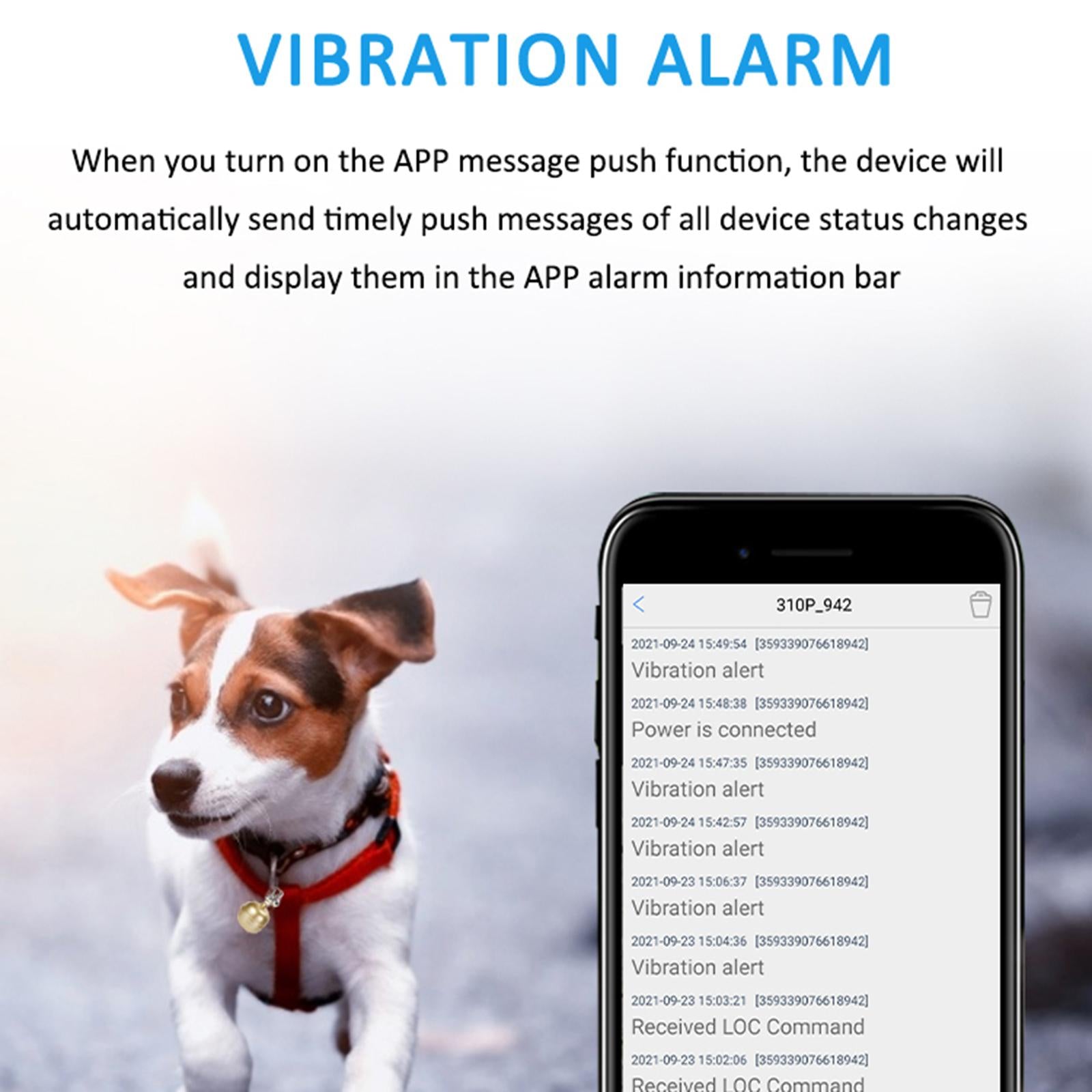 Dogs Cats Smart Pet Bell Tracker GPS Locator Positioning Collar APP Control Silver
