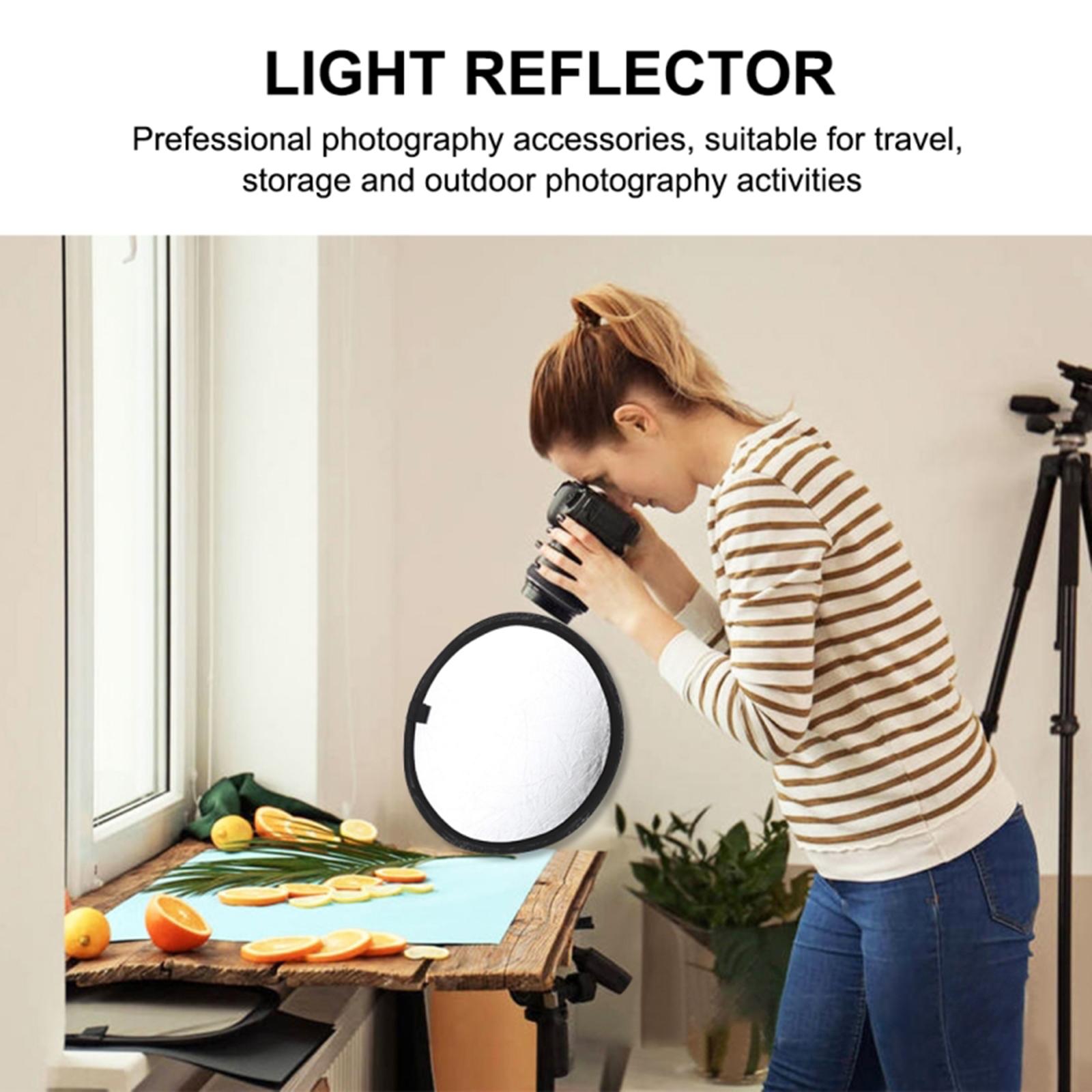 Mini Light Reflectors Round 12 inch 30cm Gold for Travel Photography Film