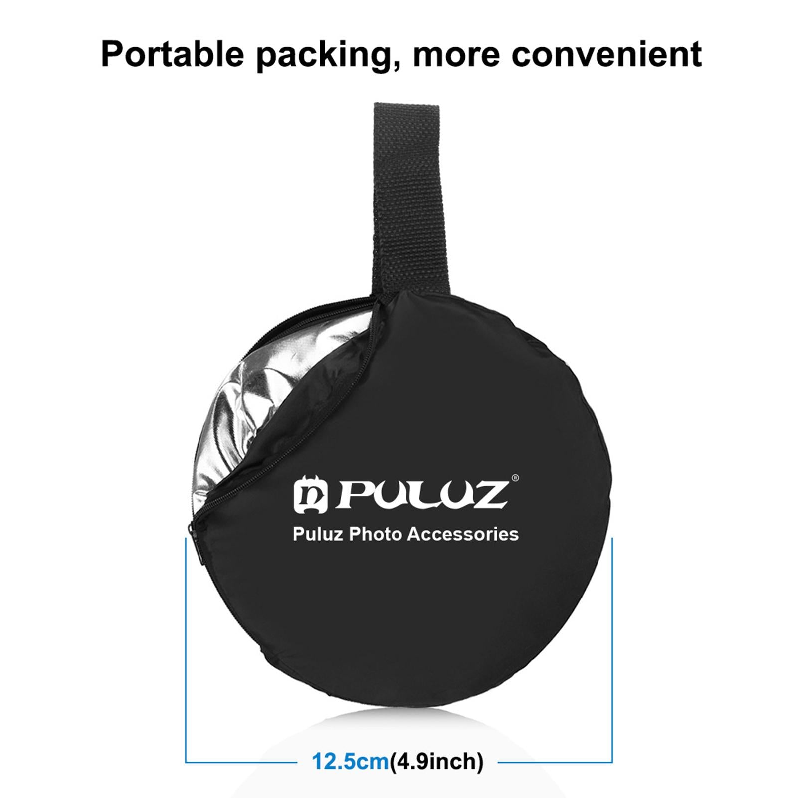 Mini Light Reflectors Round 12 inch 30cm Gold for Travel Photography Film