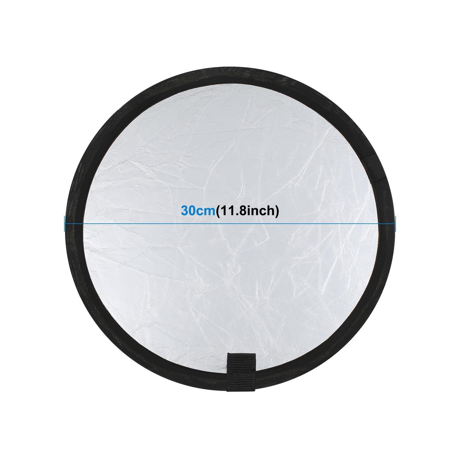 Mini Light Reflectors Round 12 inch 30cm Gold for Travel Photography Film