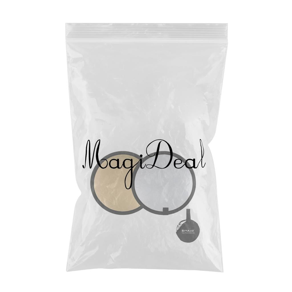 Mini Light Reflectors Round 12 inch 30cm Gold for Travel Photography Film