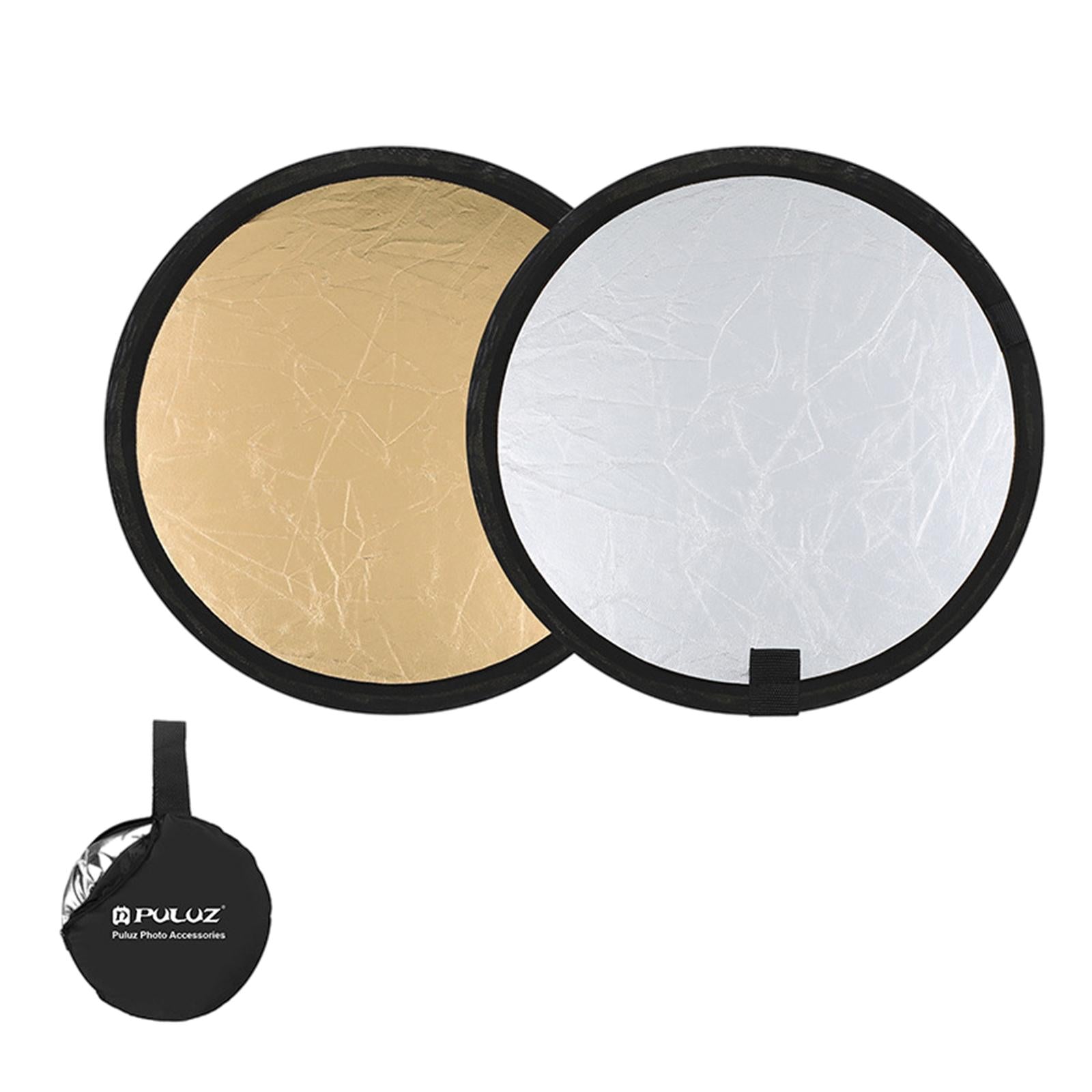 Mini Light Reflectors Round 12 inch 30cm Gold for Travel Photography Film