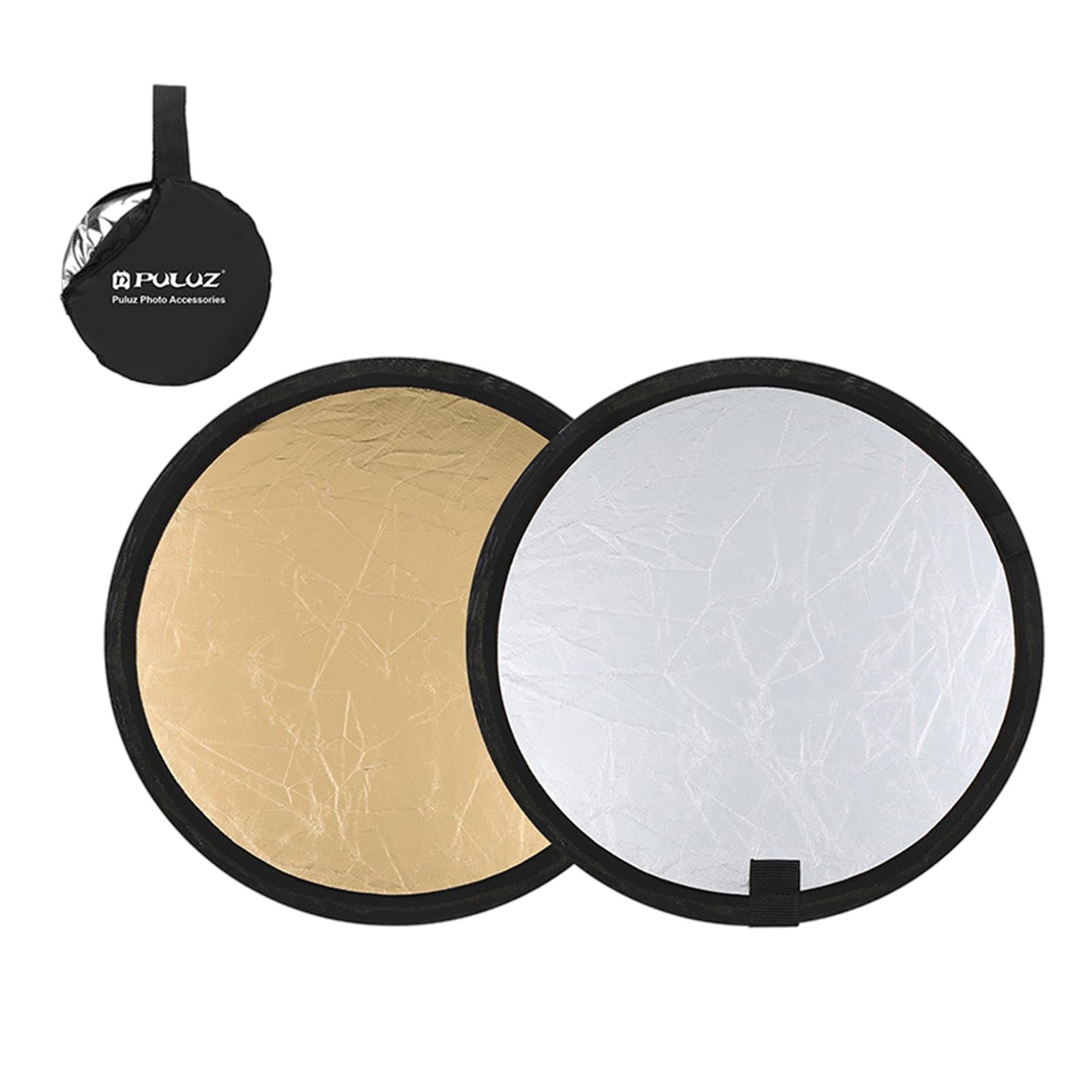 Mini Light Reflectors Round 12 inch 30cm Gold for Travel Photography Film