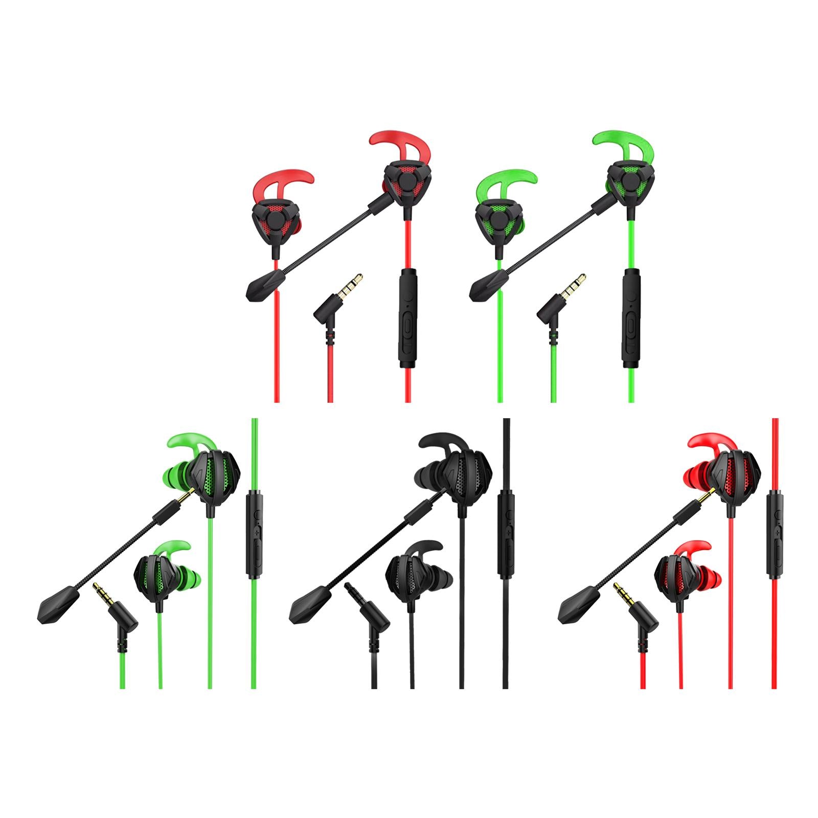 Gaming in Ear Headset Deep Bass for Laptop Games Mobile & PC G9 Black Red