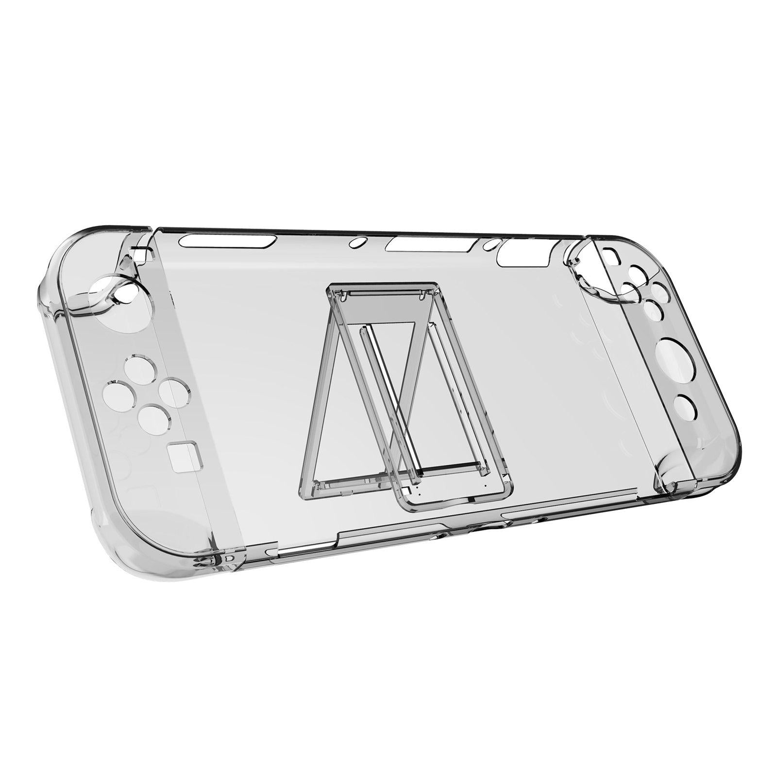 Console Protective Case with Stand for NSwitch Game Console Clear Blue