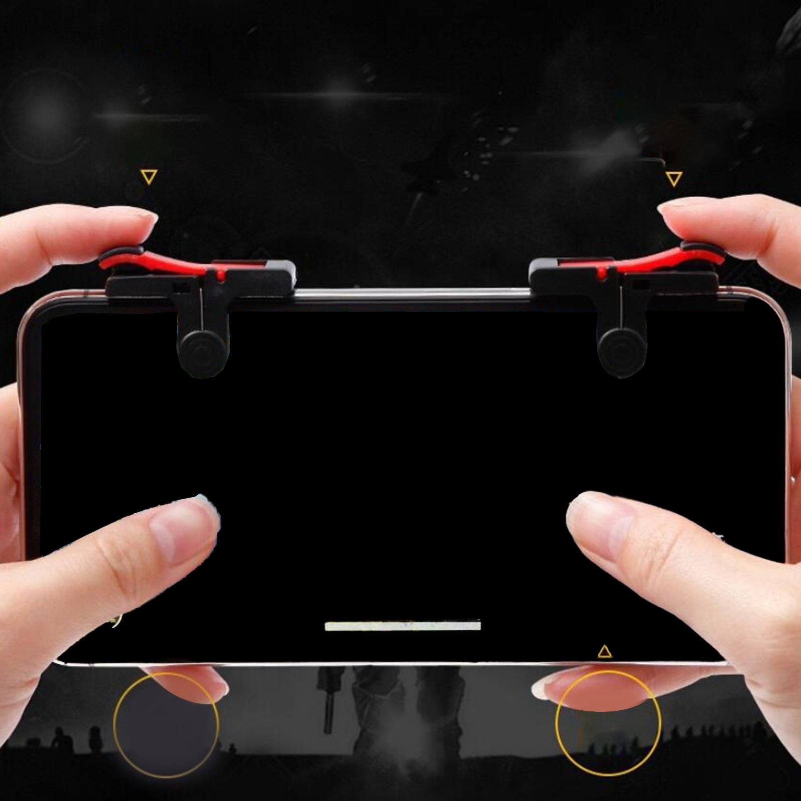 2Pieces Mobile Game Controller 4 Fingers Operation for Fornite