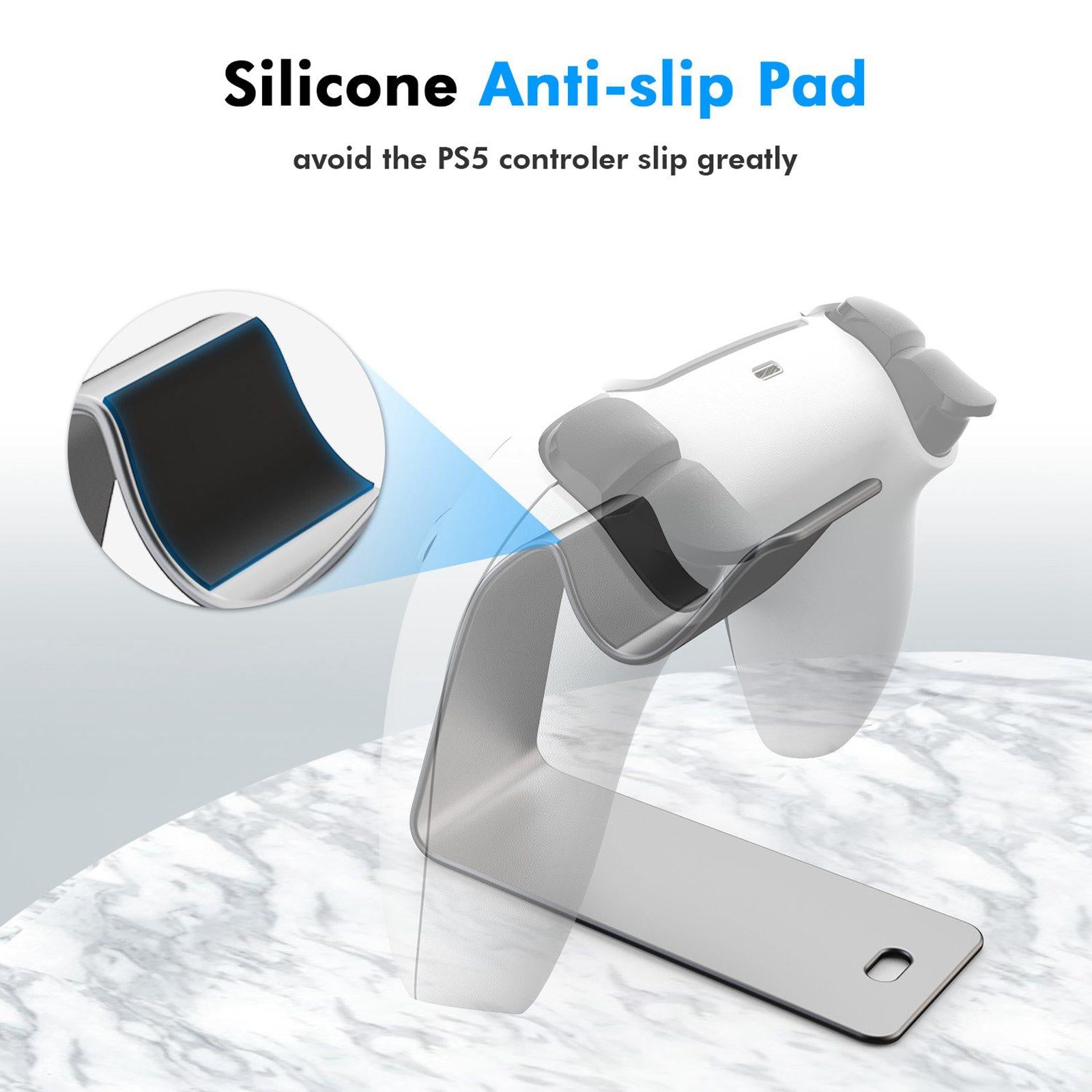 Game Controller Holder Controller Stand Holder for PS5 Controller Silver