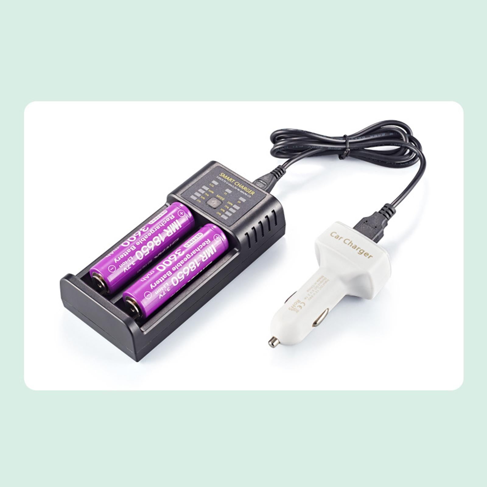 Dual Slot Smart Battery USB Charger for LI-Ion/Imr Ncr 25500 26650 Inr