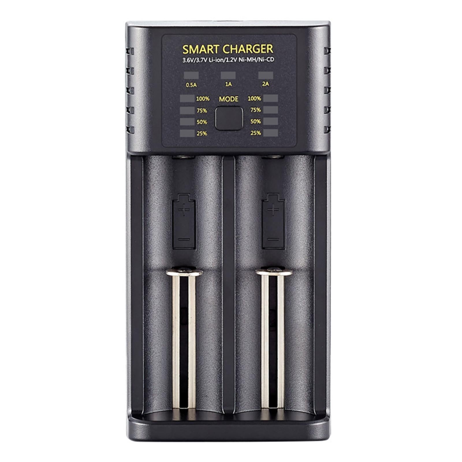 Dual Slot Smart Battery USB Charger for LI-Ion/Imr Ncr 25500 26650 Inr
