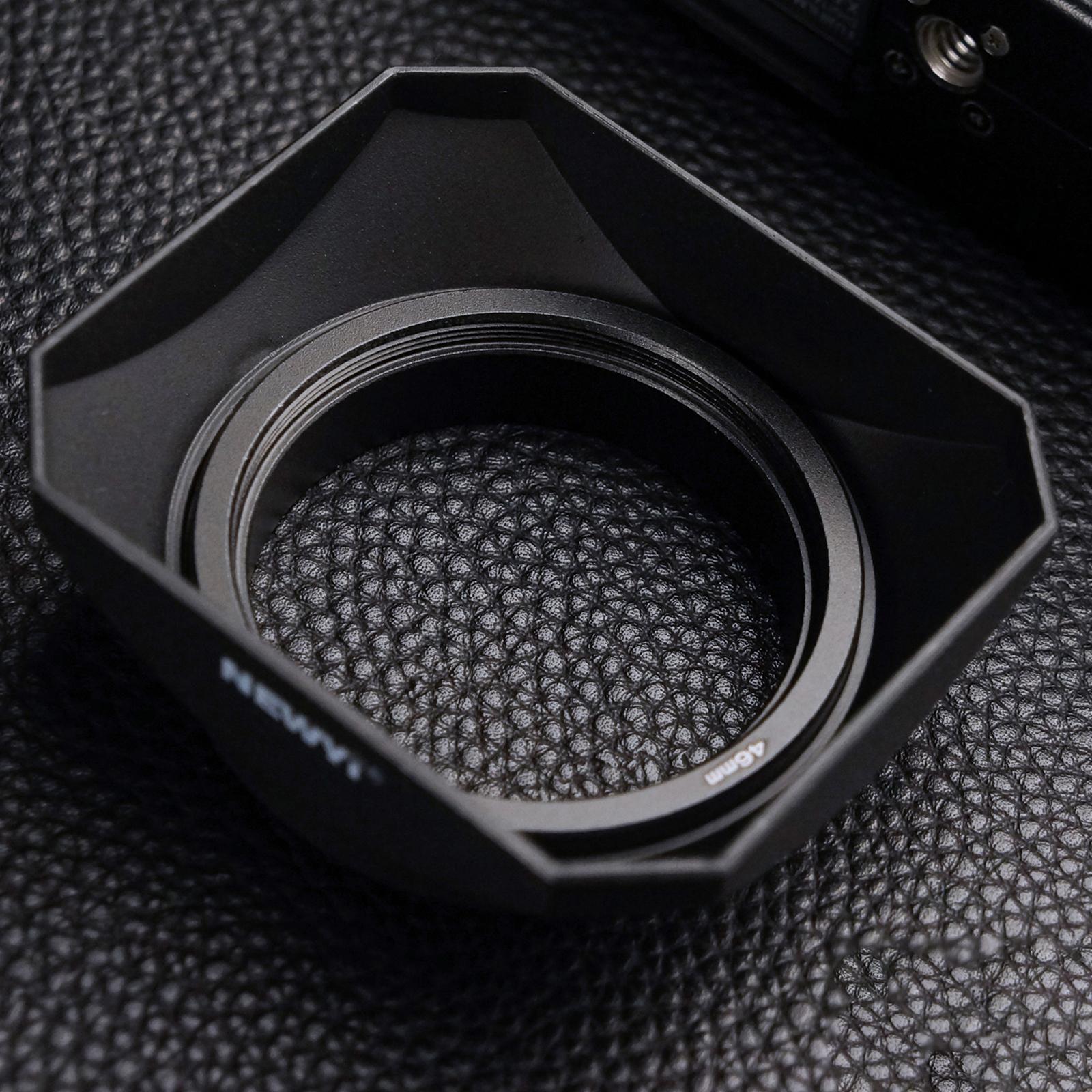 Square Lens Hood Shade with Screw Mount for DSLR Mirrorless Camera 58mm