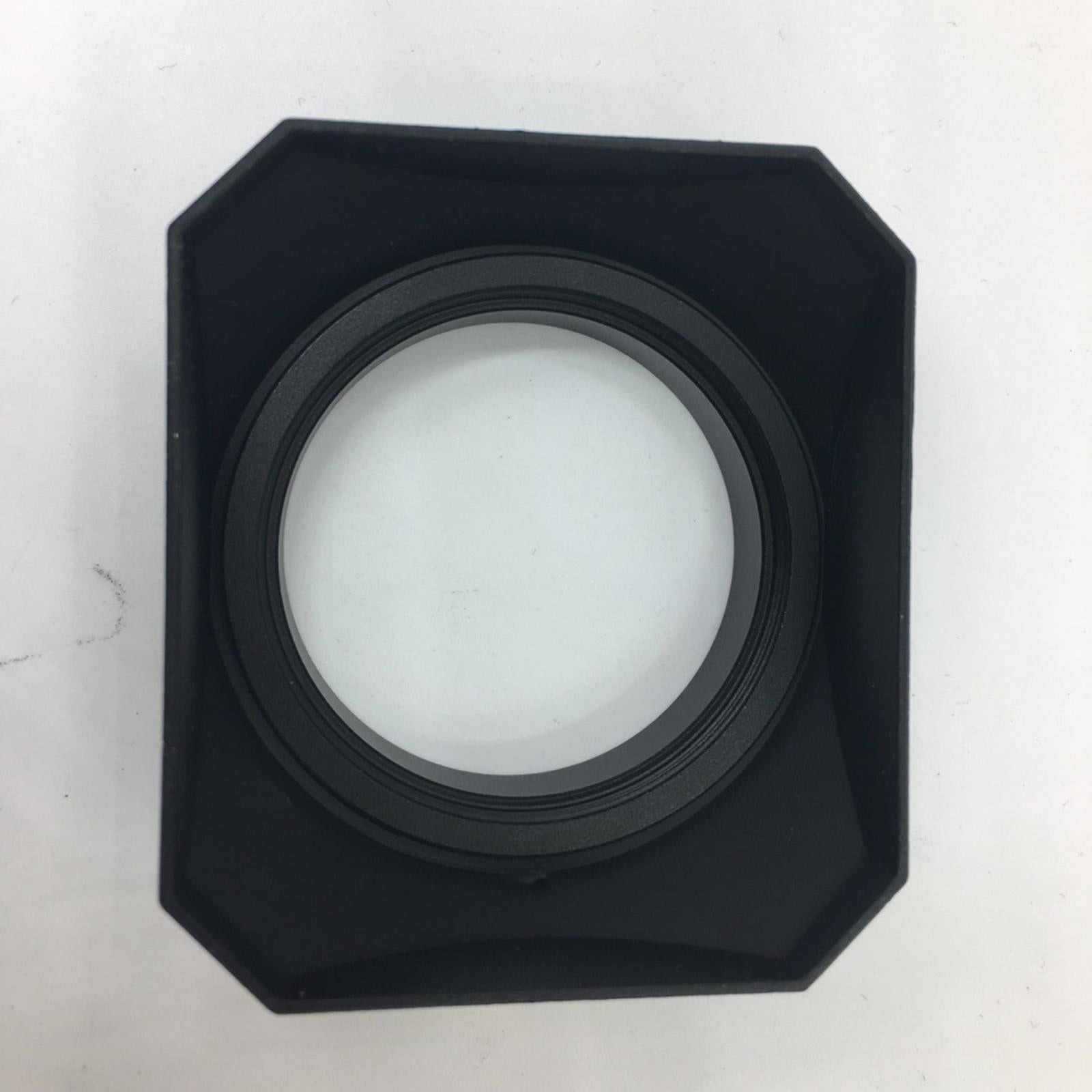 Square Lens Hood Shade with Screw Mount for DSLR Mirrorless Camera 58mm