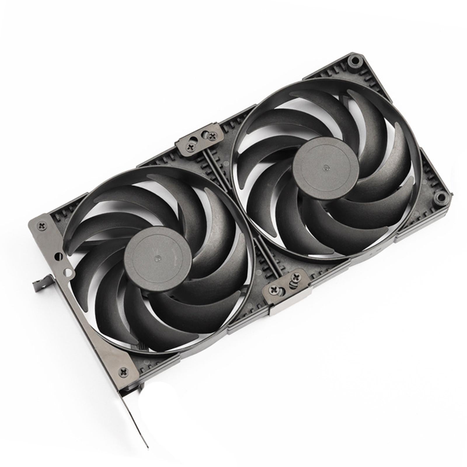 PCI Slot Graphics Card DIY Fan Bracket Computer Desktop Radiator Rack Black