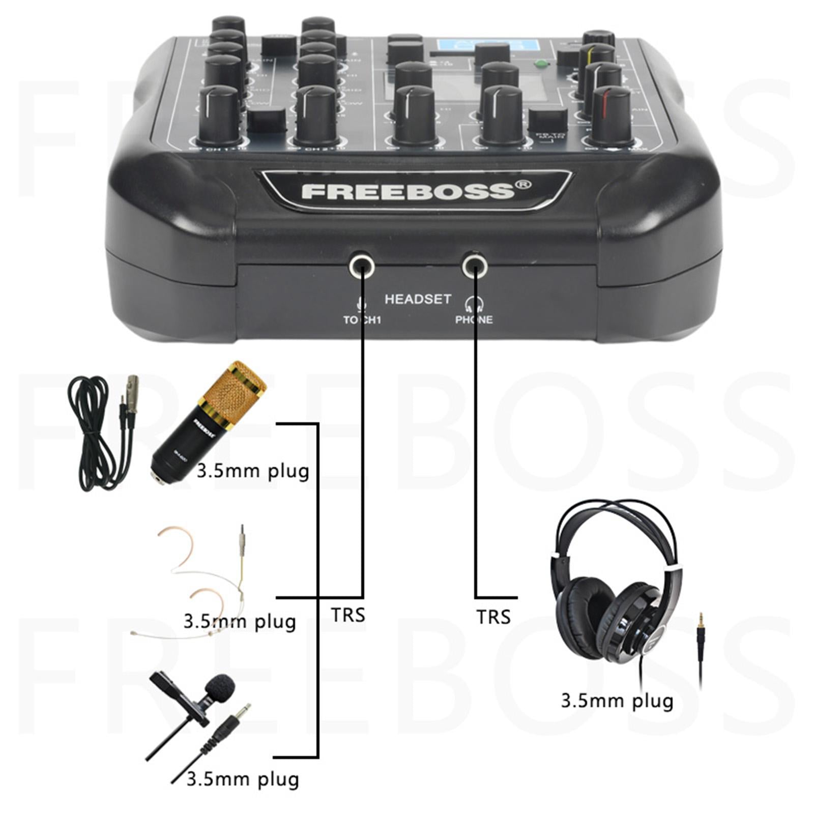 Audio Mixer 99DSP Effects Small for Broadcast Live Streaming Mobile Phone US