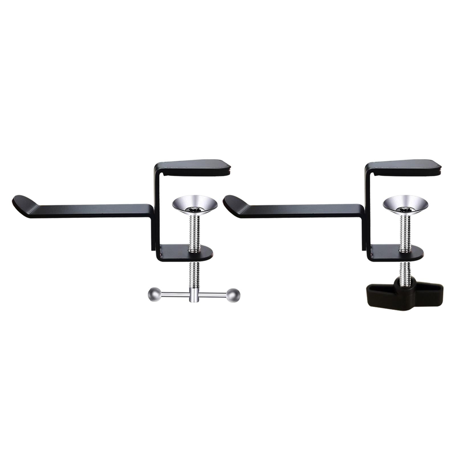 Under Desk Headset Clamp C-Clamp Quick Grip for Desktop Silver knob
