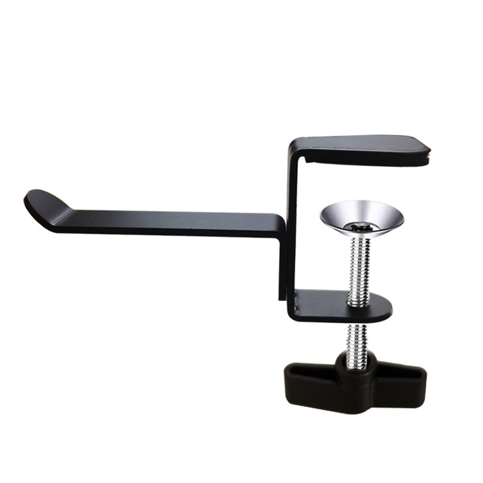 Under Desk Headset Clamp C-Clamp Quick Grip for Desktop Black knob