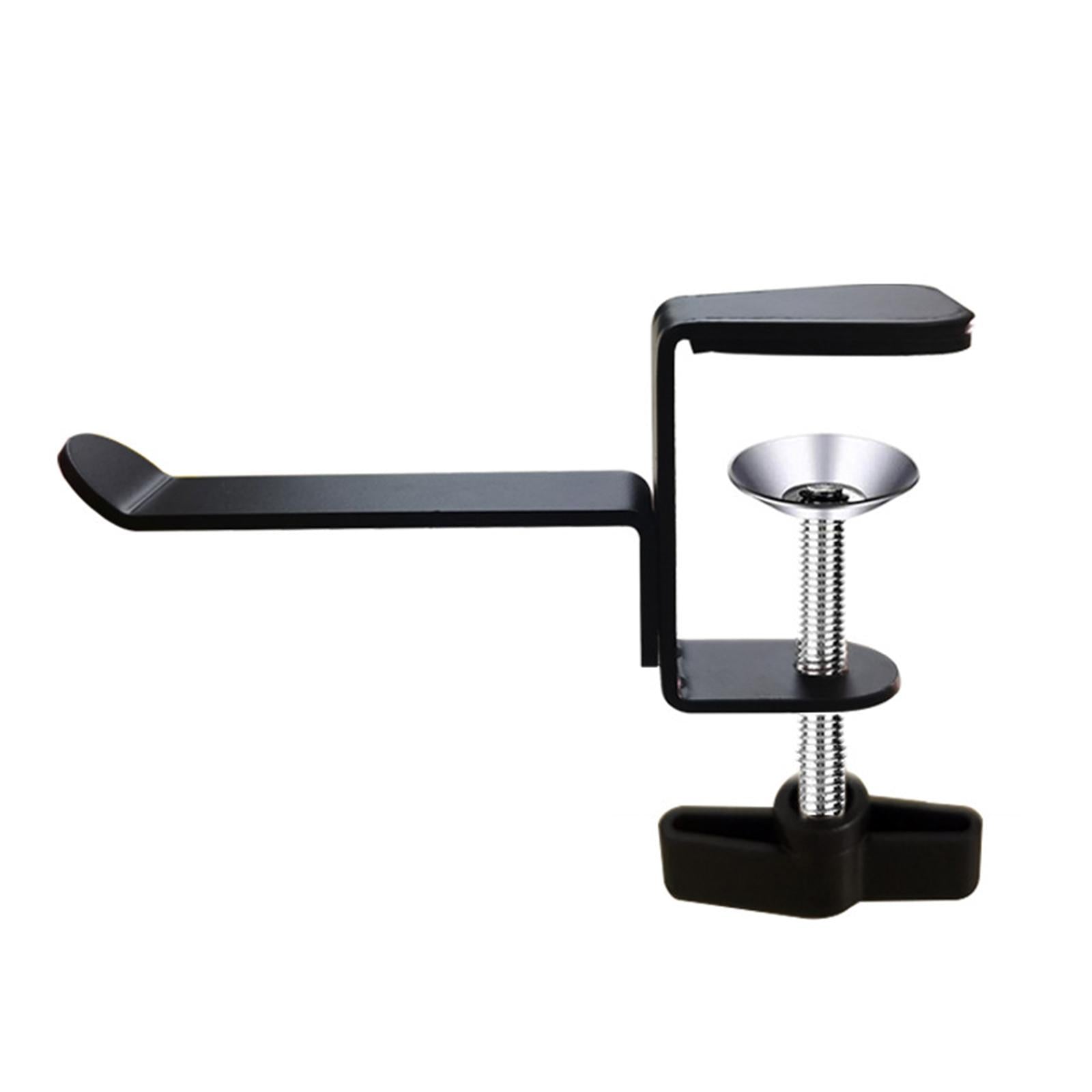 Under Desk Headset Clamp C-Clamp Quick Grip for Desktop Black knob