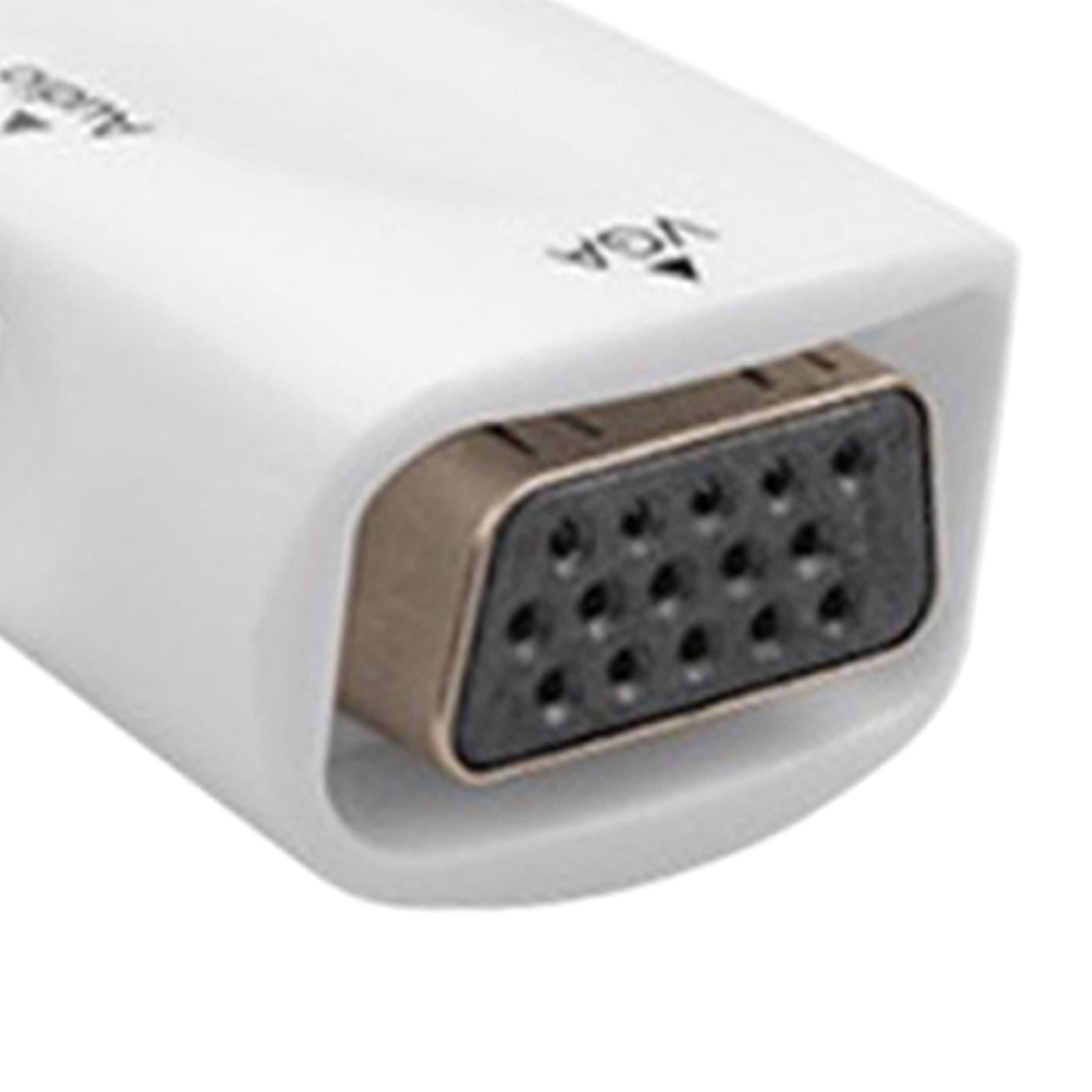Hdmi-Compatible to VGA Male to Female for Computer Projector white