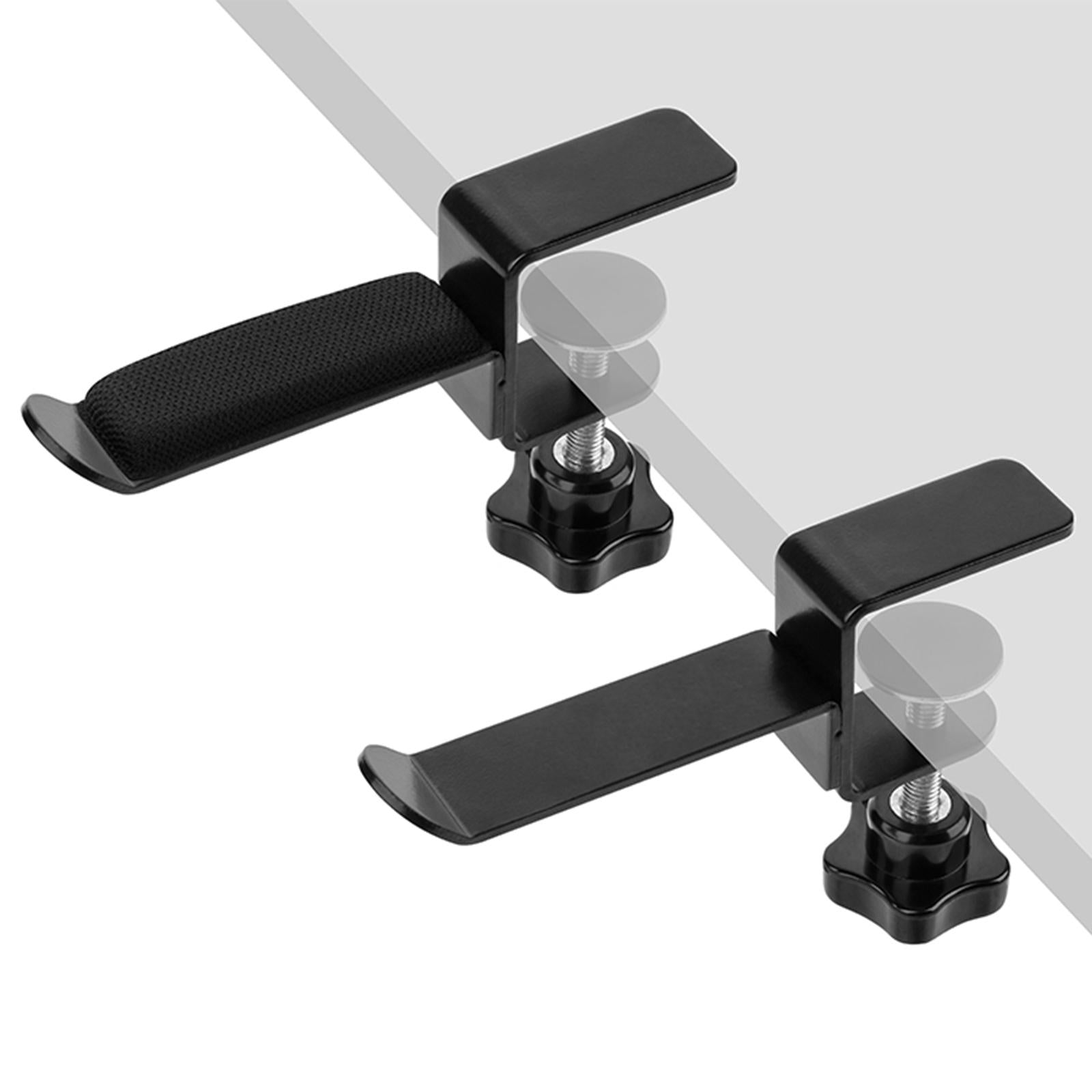 Under Desk Headset Stand with Adjustable Screw Save Space for Office Desktop without Pad