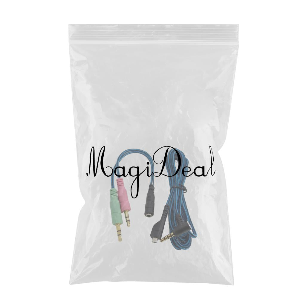 Stereo Audio Auxiliary Cable Adapter for Arctis 3 5 7 Speakers Amplifier A