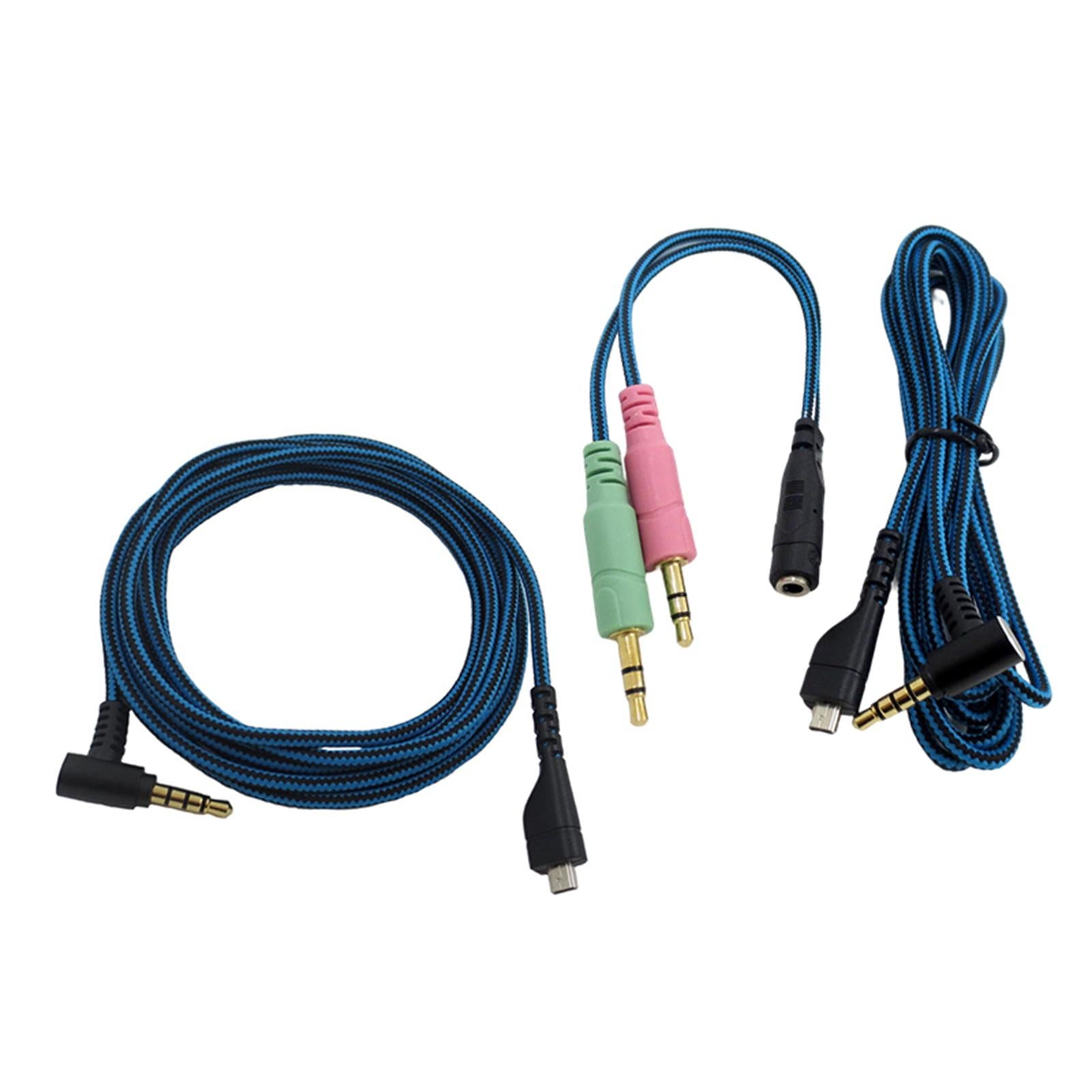 Stereo Audio Auxiliary Cable Adapter for Arctis 3 5 7 Speakers Amplifier A