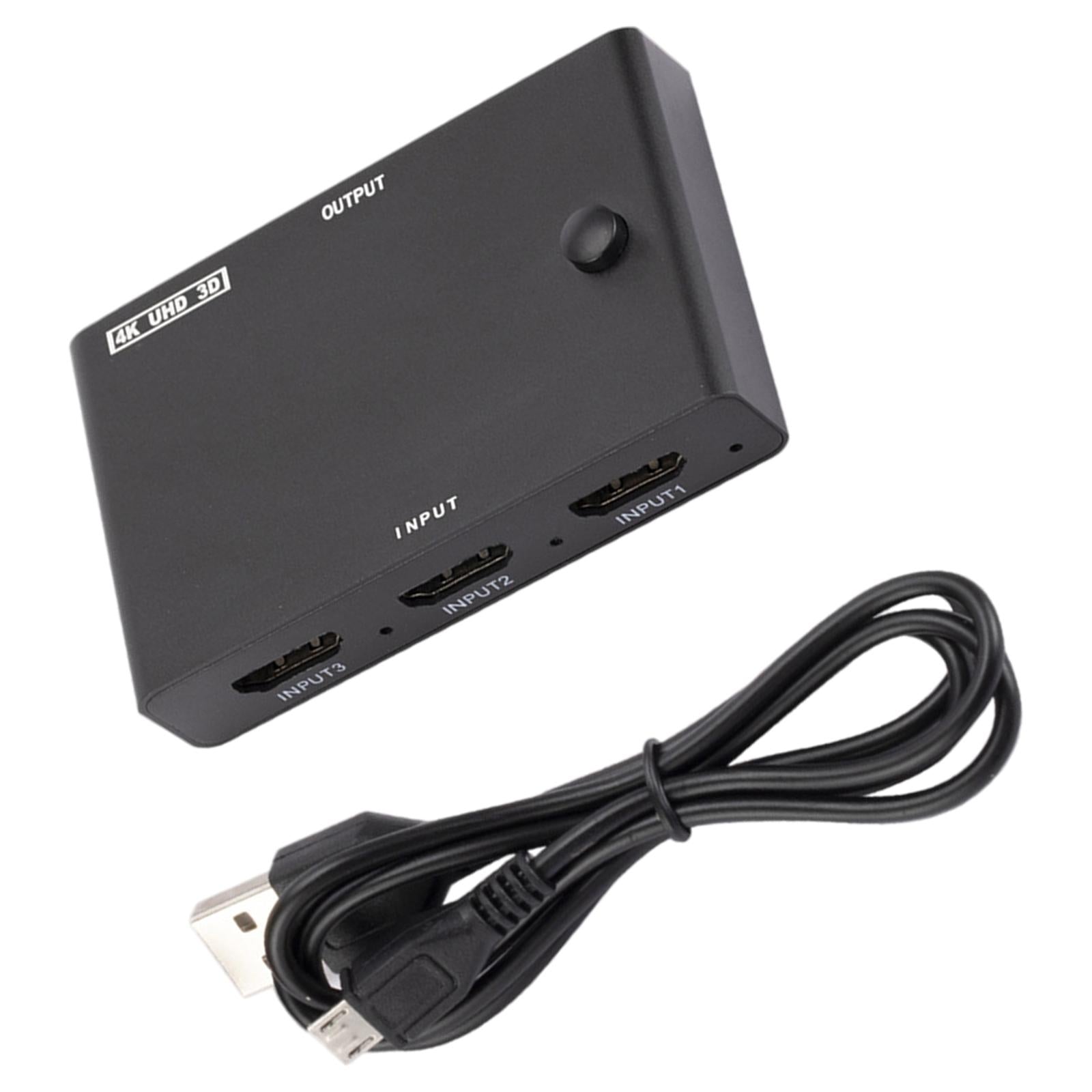 3 in 1 Out HDMI Switcher 4K 2K Fast Transmission Plug and Play for PC HDTV