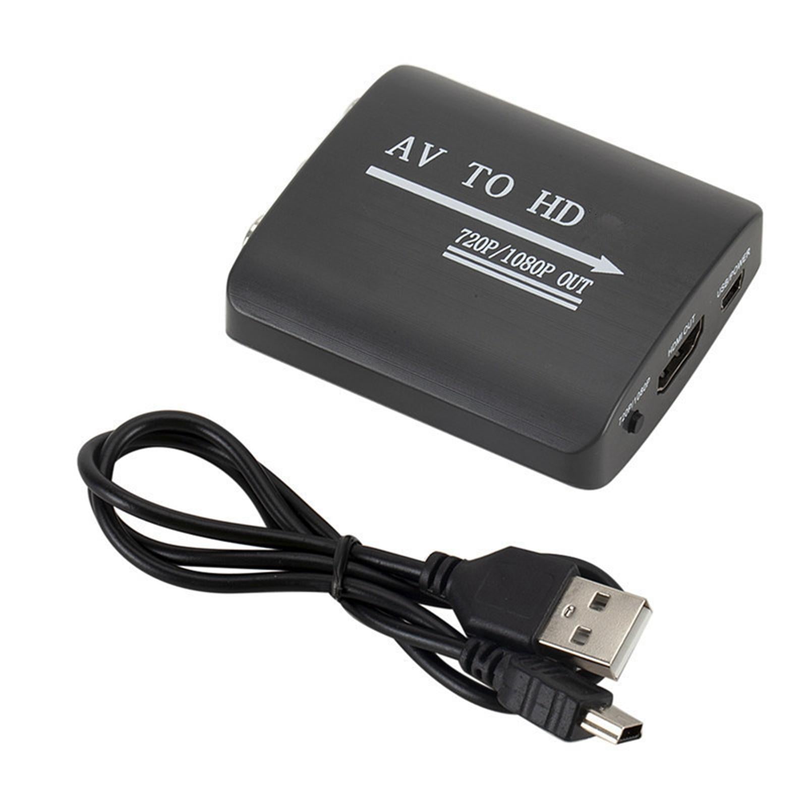 RCA to HDMI Converter Cvbs AV Composite Video Audio Adapter for Vcr Camera