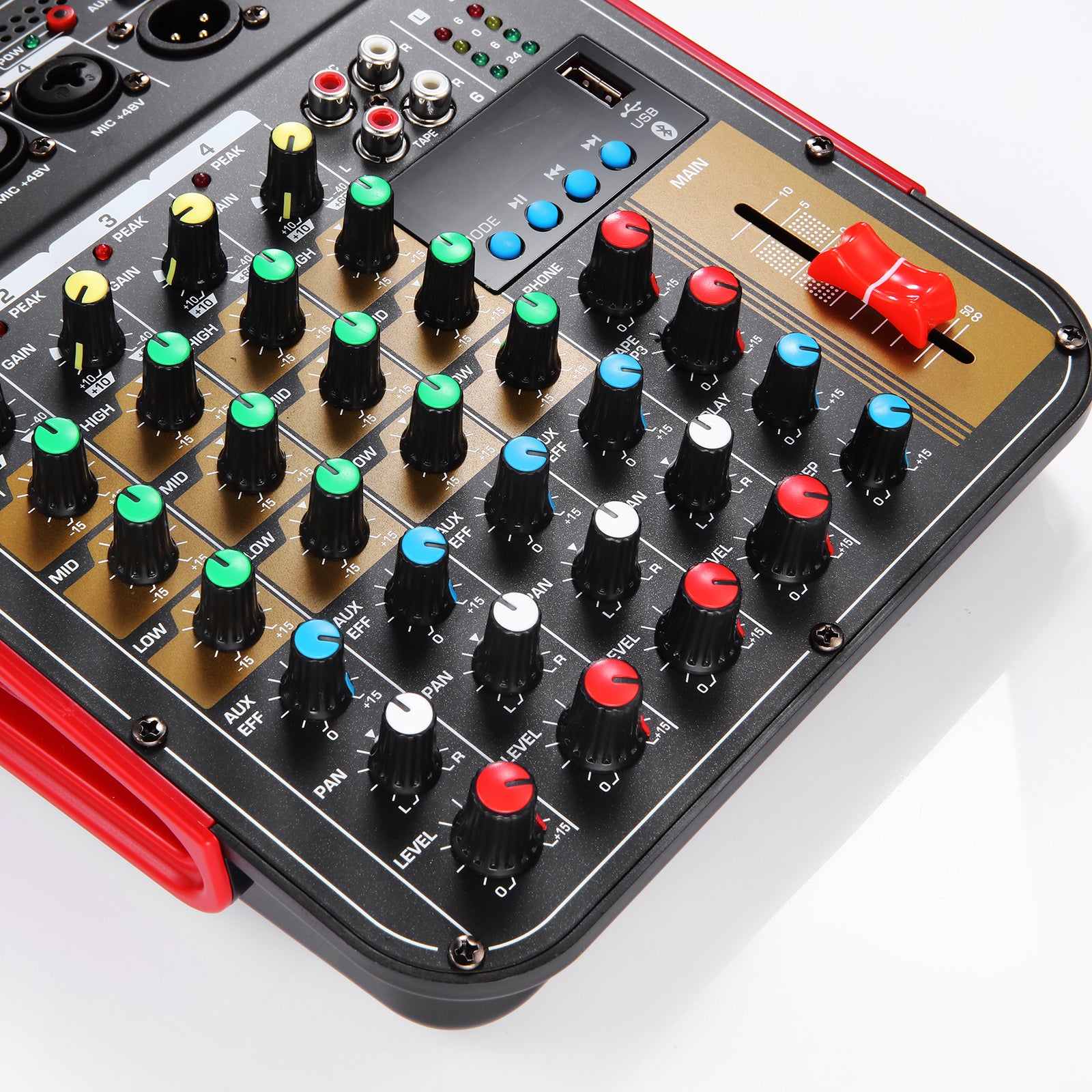 MG4 Mini Audio Mixer Sound Bluetooth Compact 4-Channe for Singing DJ Studio