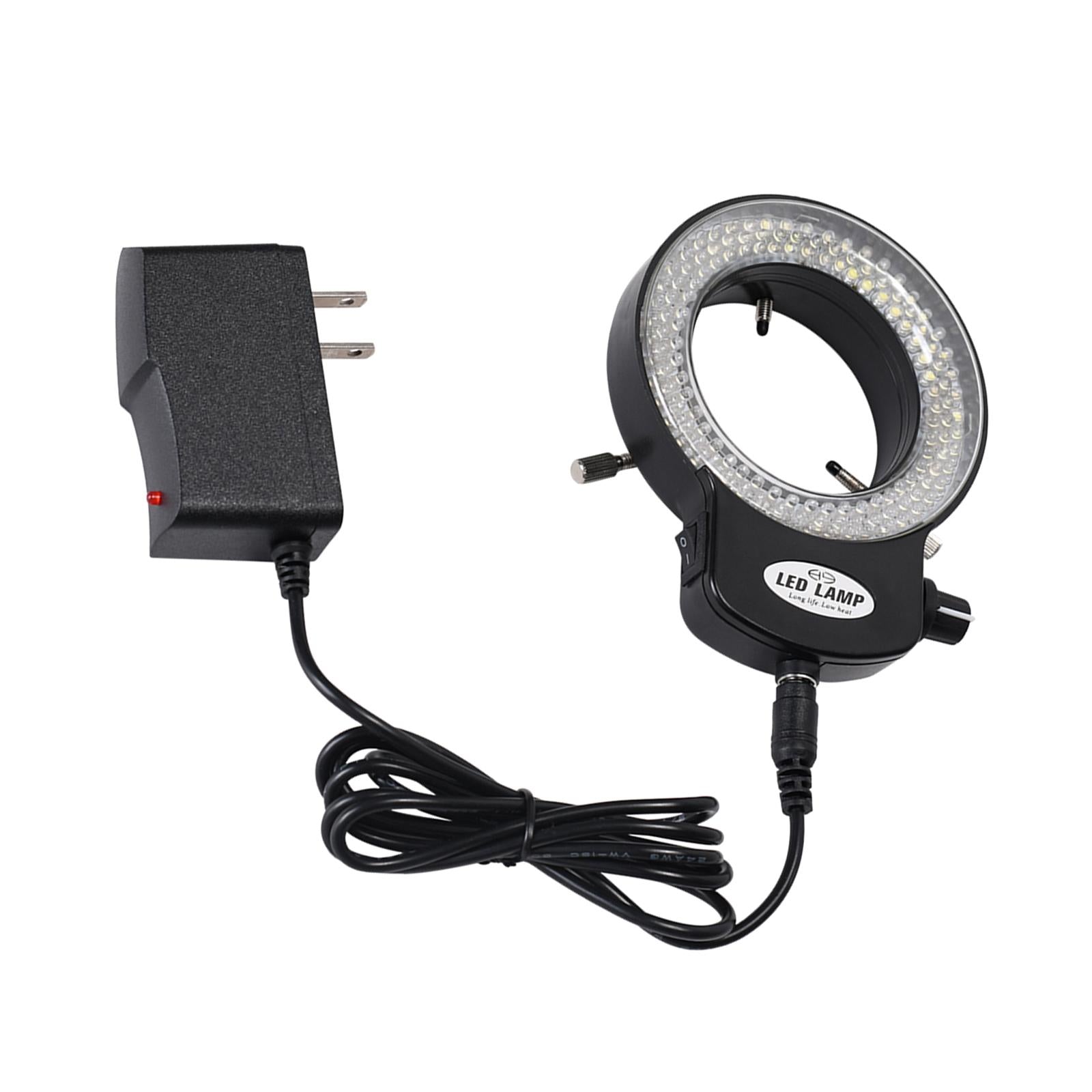 Microscope Adjustable 144 LED Ring Light Illuminator Plug-Us High Brightness