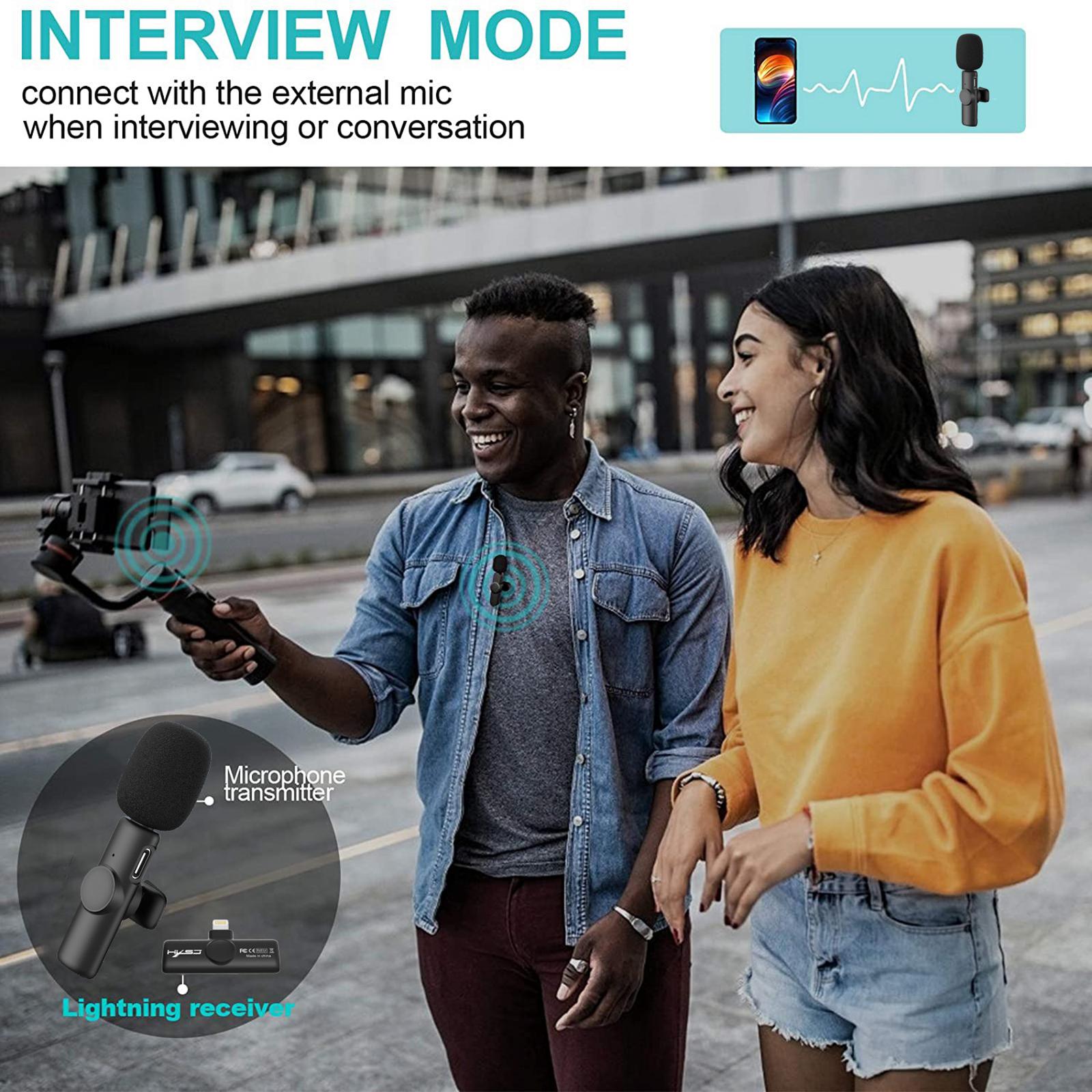 Wireless Lavalier Microphone 2.4G Type-C Synchronization for Video Vlog