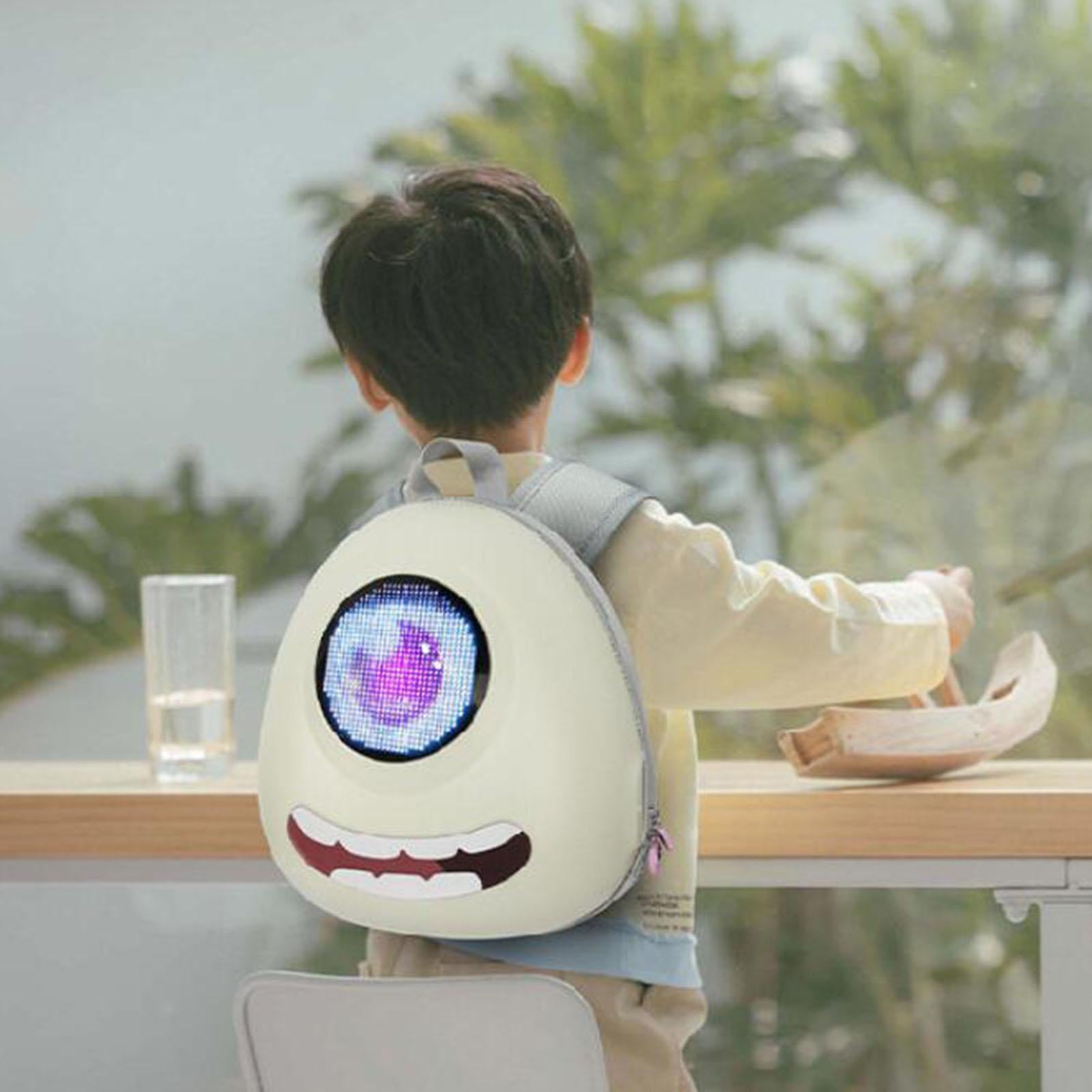 Backpack Multifunctional Bright Colors Lightweight for Children Teens Kids White