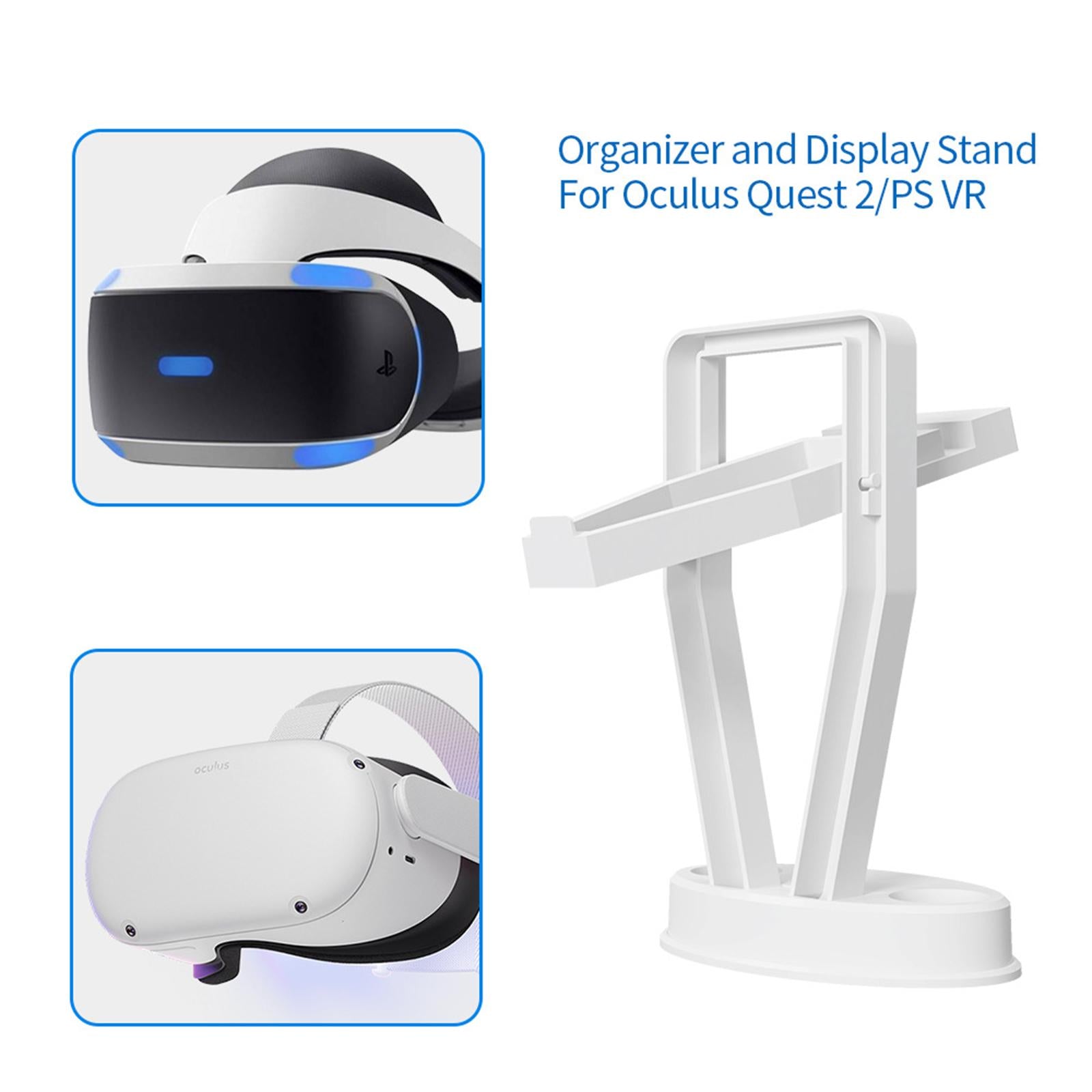VR Headset Hanging Holder Bracket for Oculuss Quest 2/PS VR Headset White