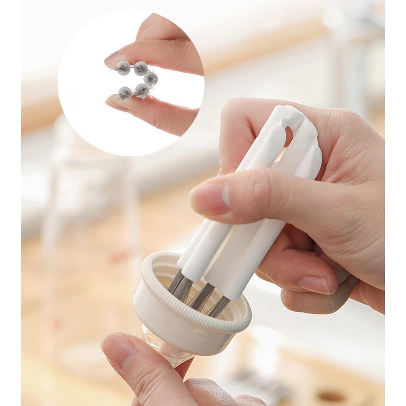 Bottle Cover Brushes Free Bending Scrubber for Scrubbing Narrow Gap Cup Lids
