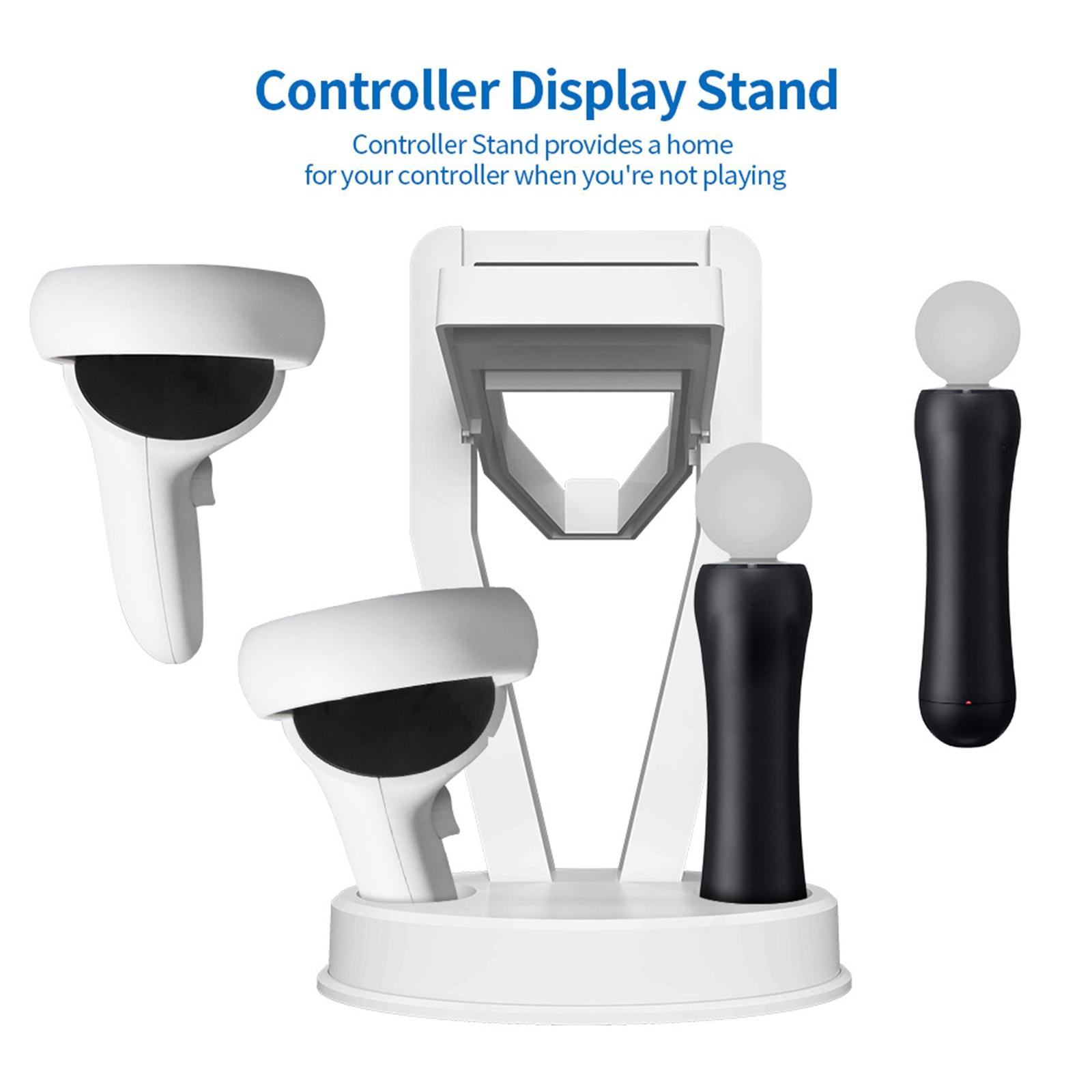 VR Headset Display Stand Accessories Stable for Quest 2/PS VR Headset White