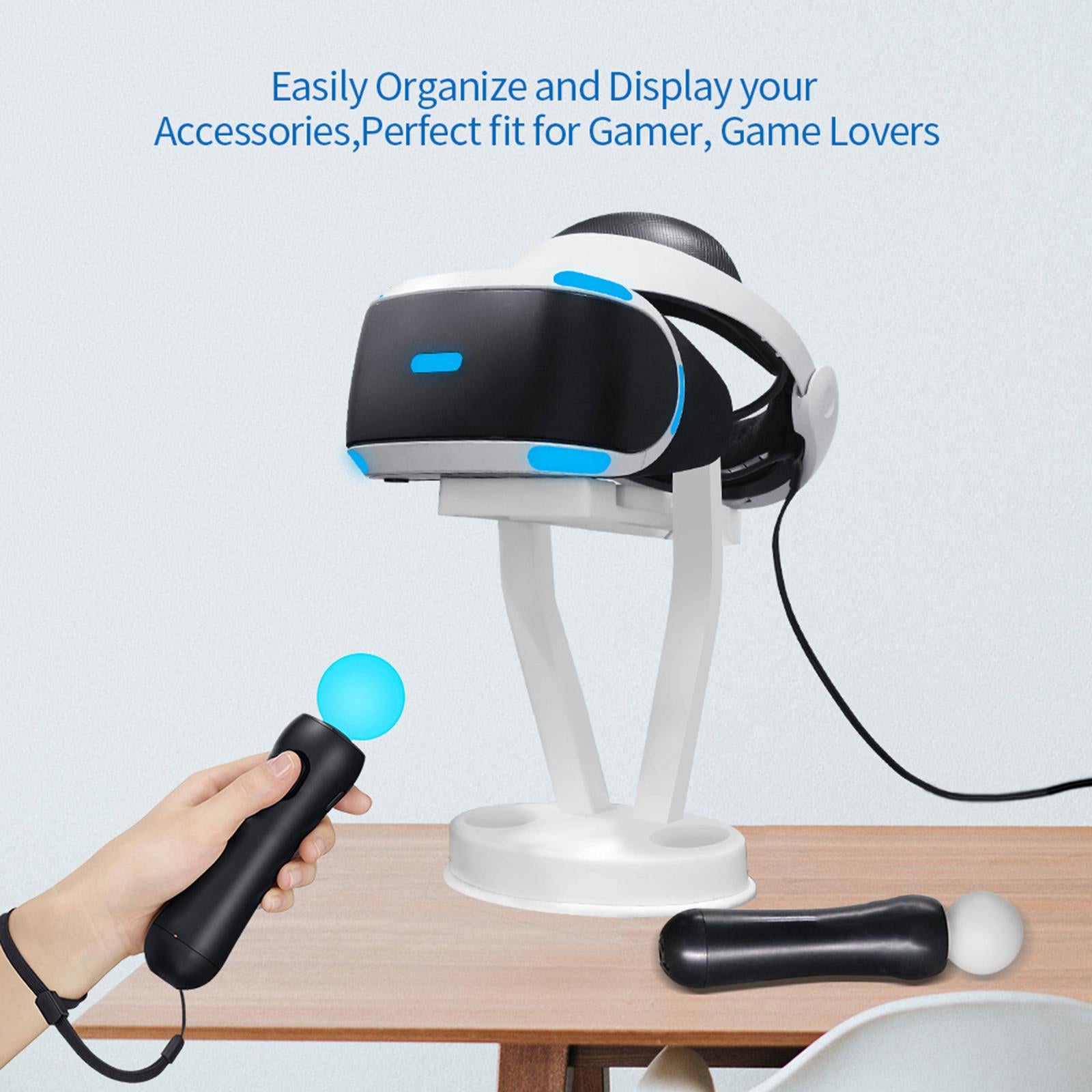 VR Headset Display Stand Accessories Stable for Quest 2/PS VR Headset White