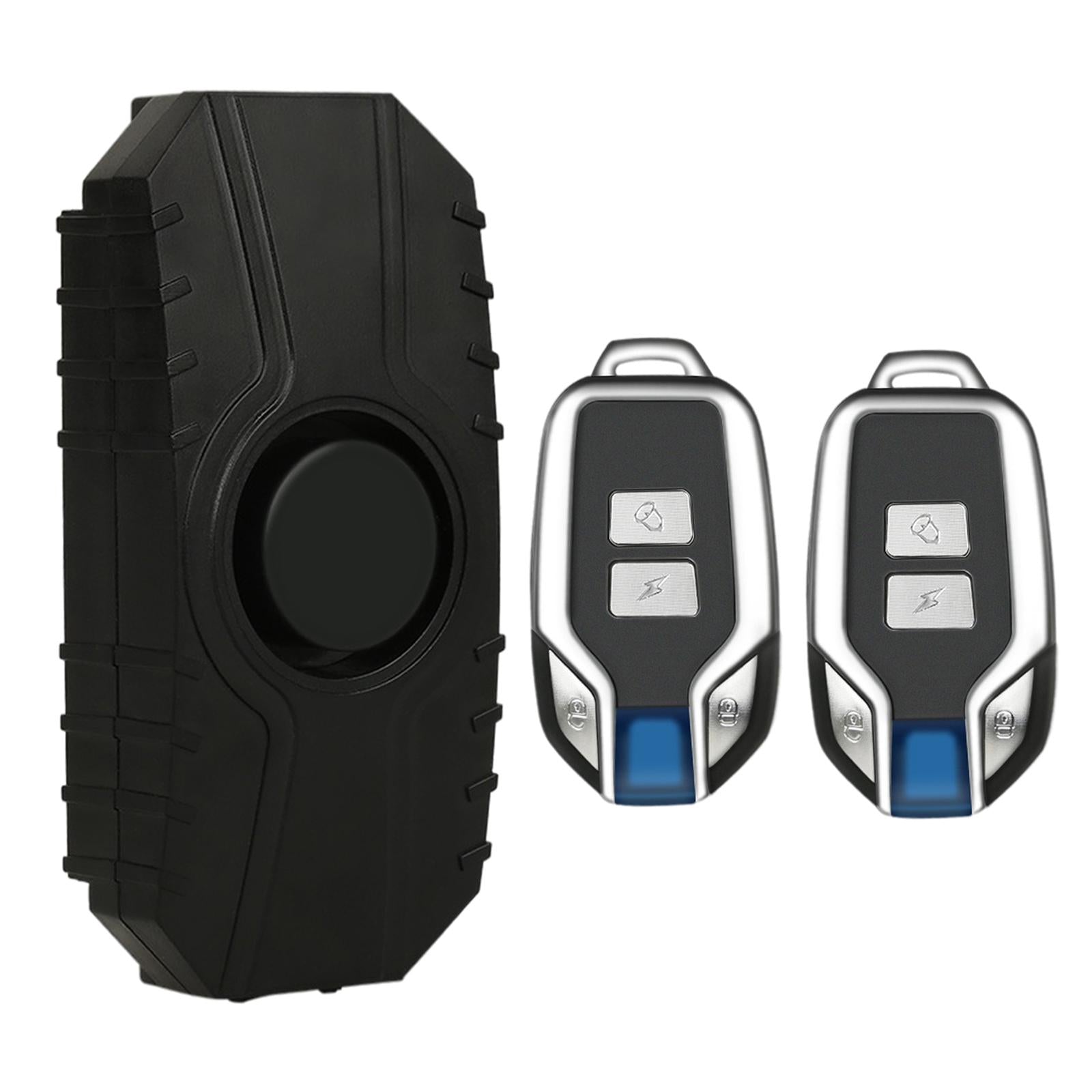 Bike Alarm Loud 113dB Wireless Vibration IP55 Waterproof with 2x remote