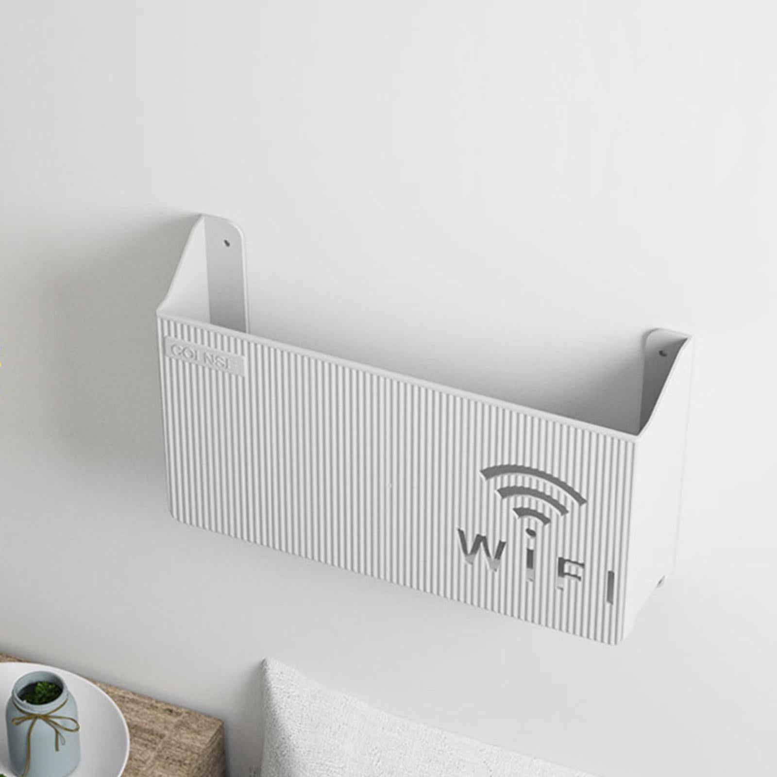 Router Shelf Wall Mounted Simple Shelves for Living Room Home Decor Bedroom Black