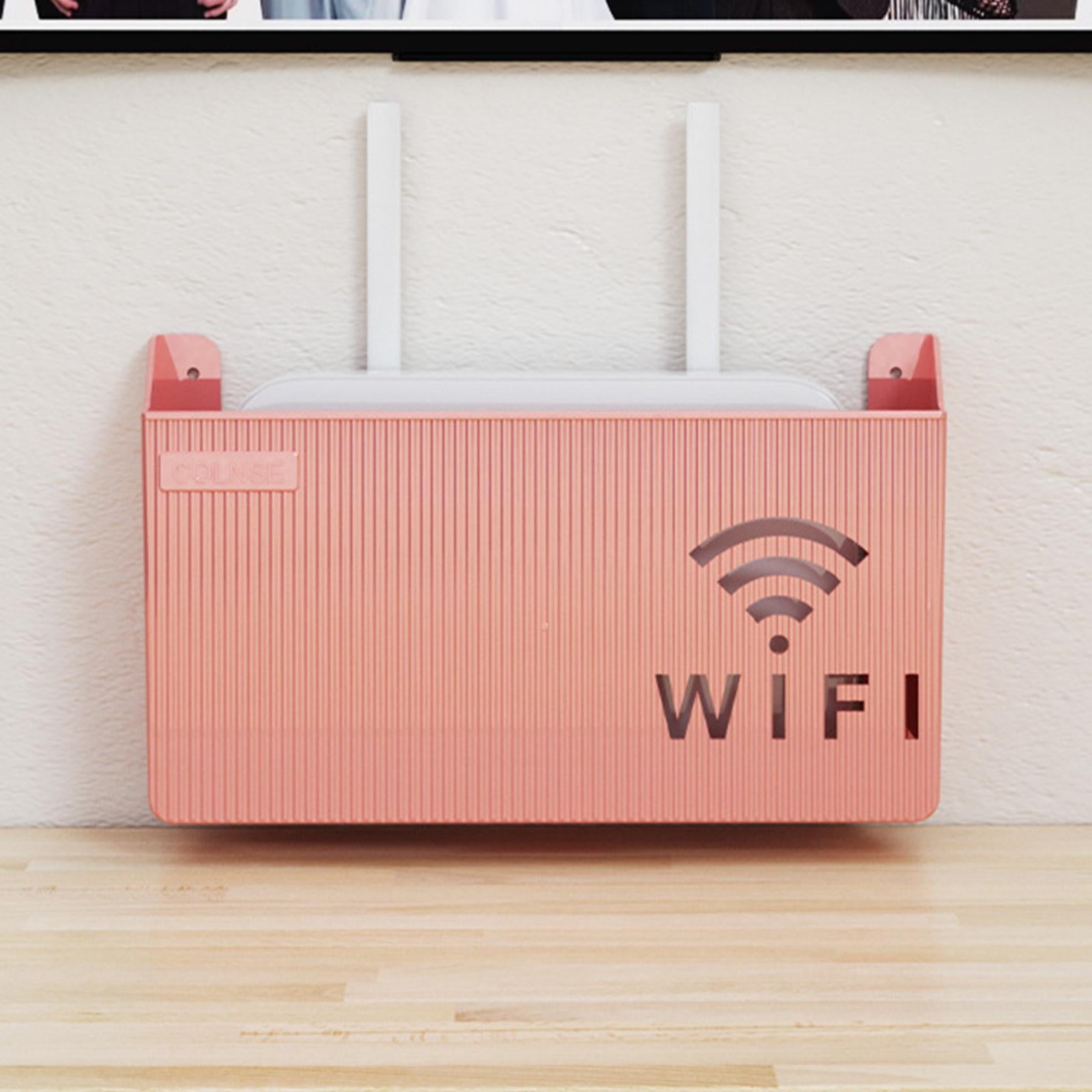 Router Shelf Wall Mounted Simple Shelves for Living Room Home Decor Bedroom Gray