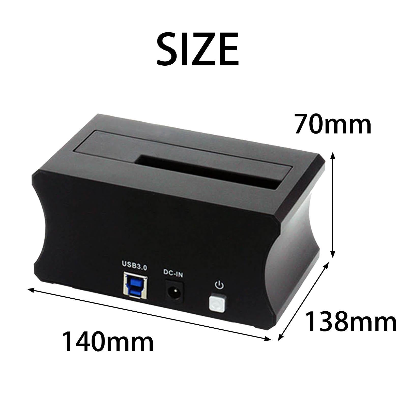 USB 3.0 to SATA Hard Drive Docking Station Aluminum for 2.5 3.5in HDD SSD US