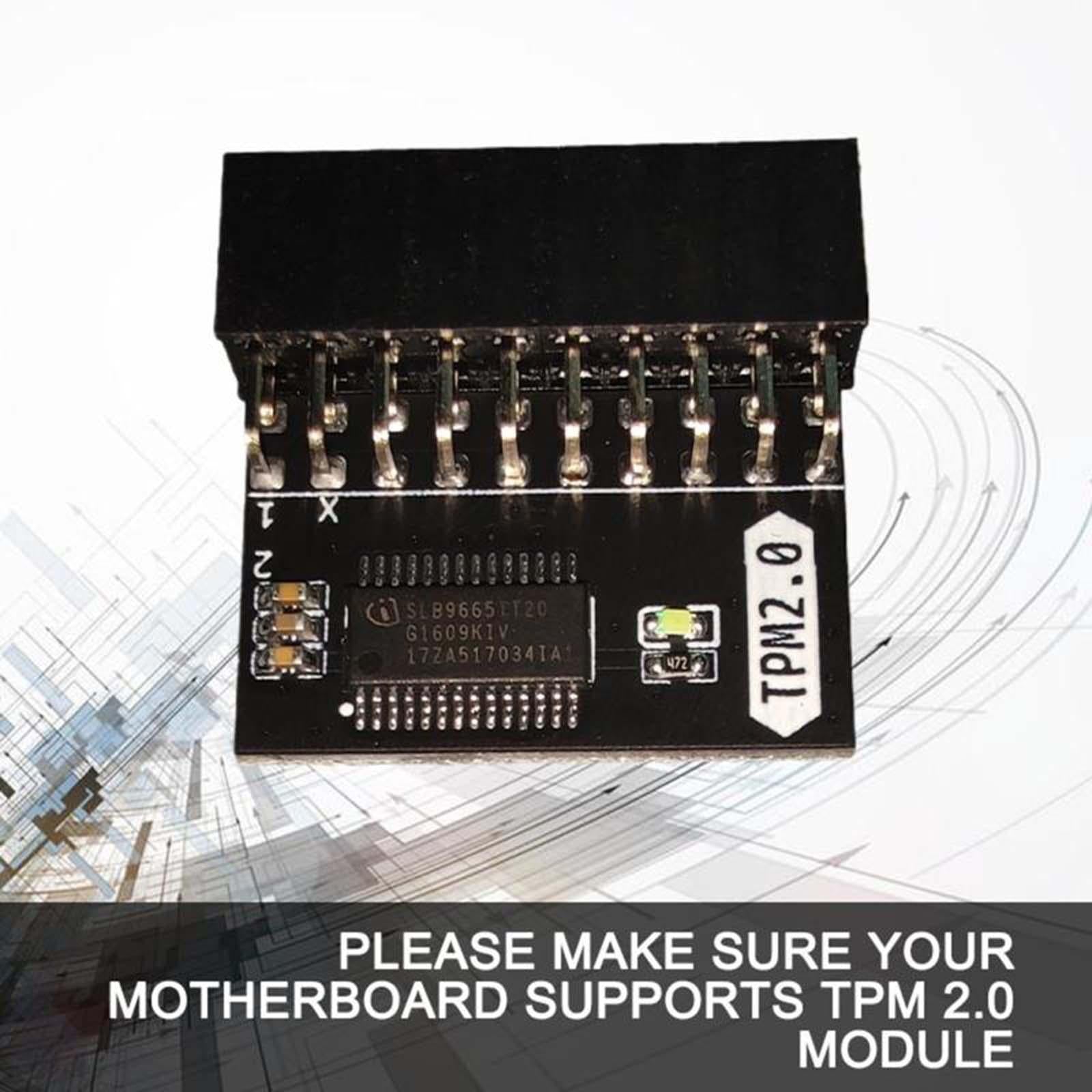 20 Pin Protection Module Metal for Tpm-L R2.0 for Gigabyte Gc-Tpm2.0 Black
