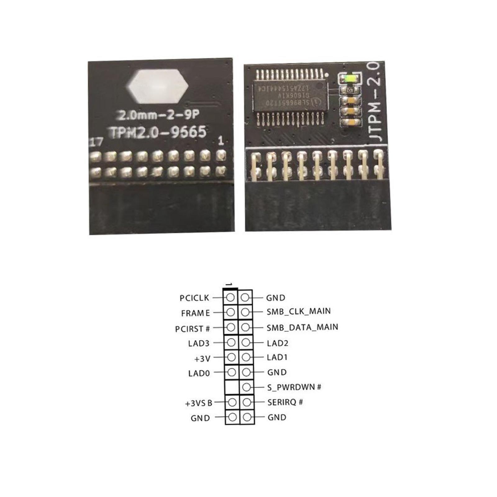 Lpc Tpm 2.0 Module Board Cryptographic Processor for MSI for Gigabyte A