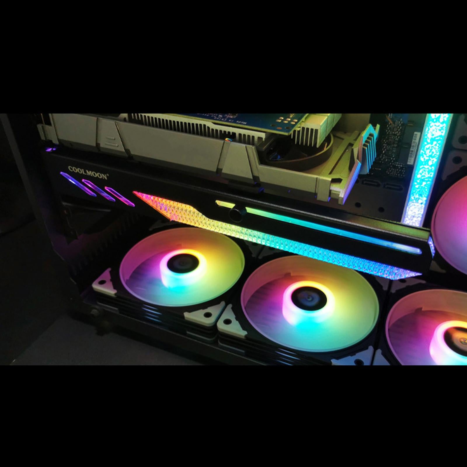 GPU Support Holder 5V Sliding Adjustment Aluminum Alloy RGB Strip Black