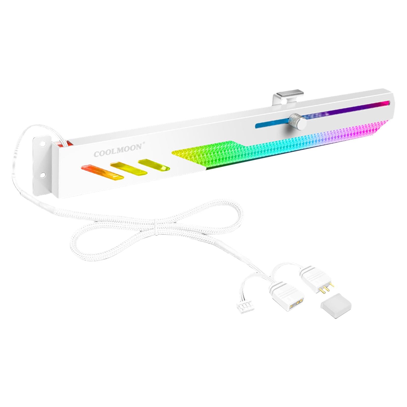 GPU Support Holder 5V Sliding Adjustment Aluminum Alloy RGB Strip White