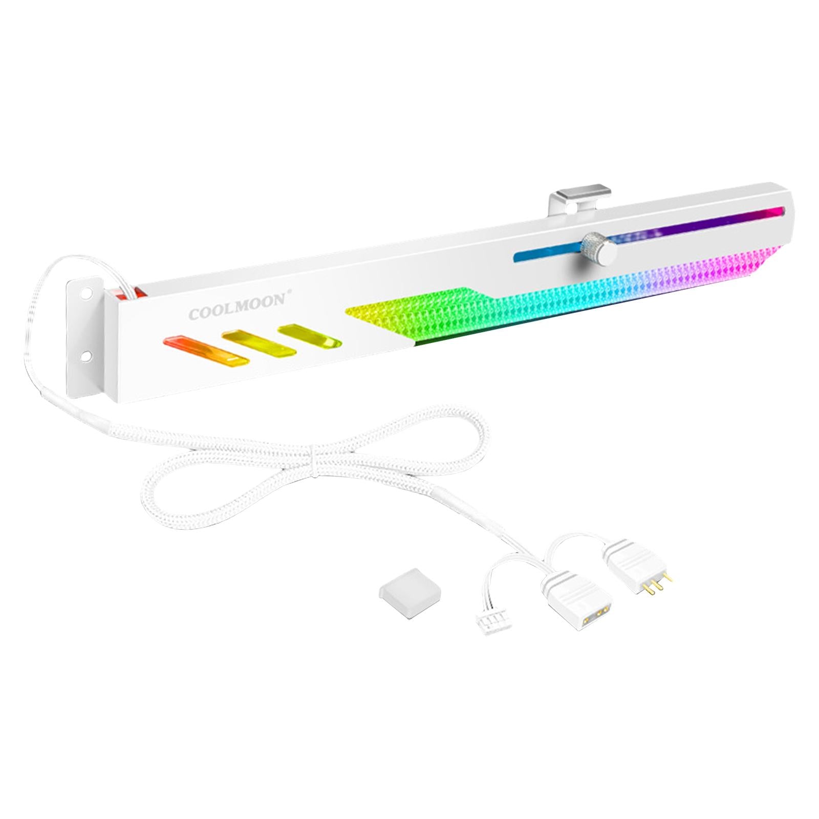 GPU Support Holder 5V Sliding Adjustment Aluminum Alloy RGB Strip White