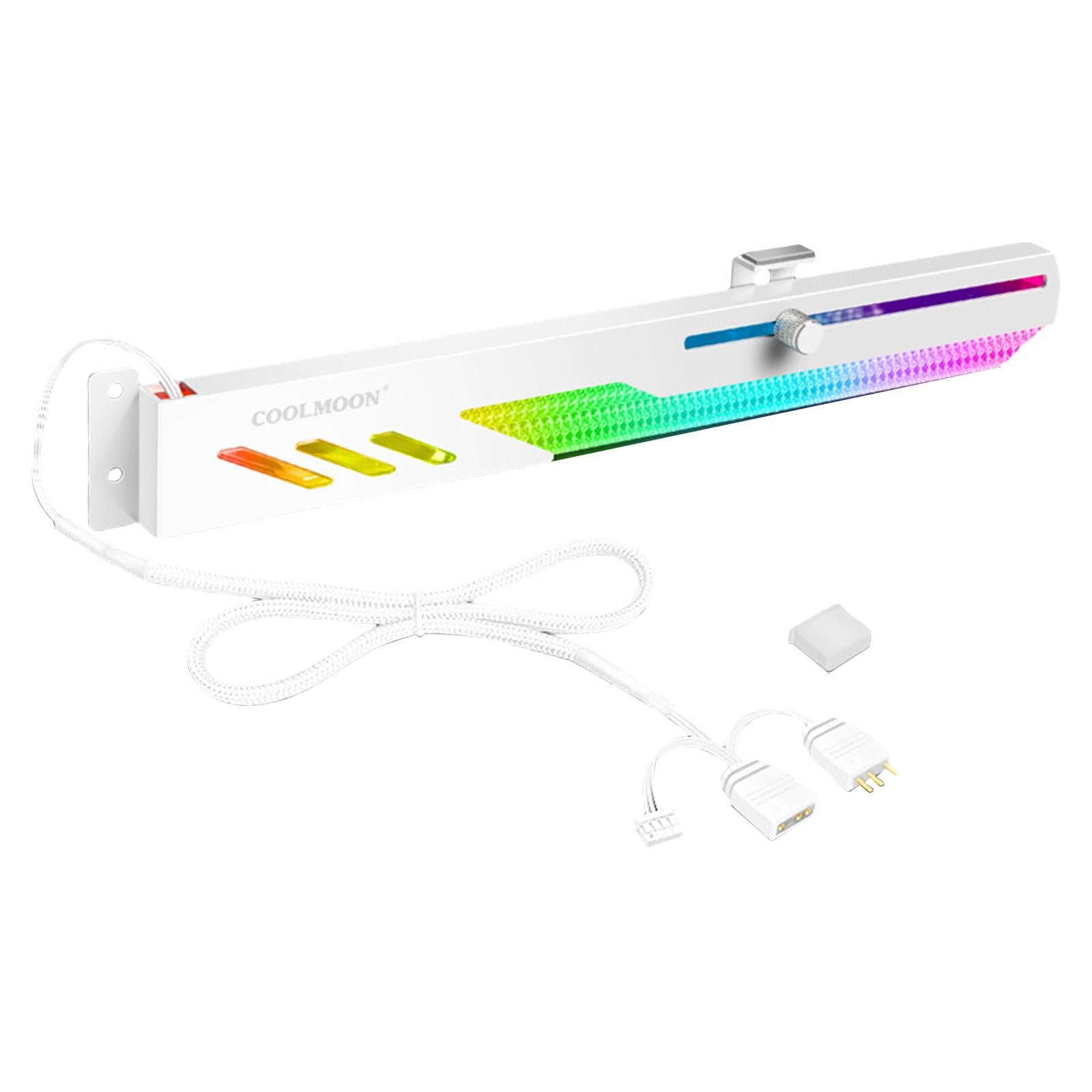 GPU Support Holder 5V Sliding Adjustment Aluminum Alloy RGB Strip White