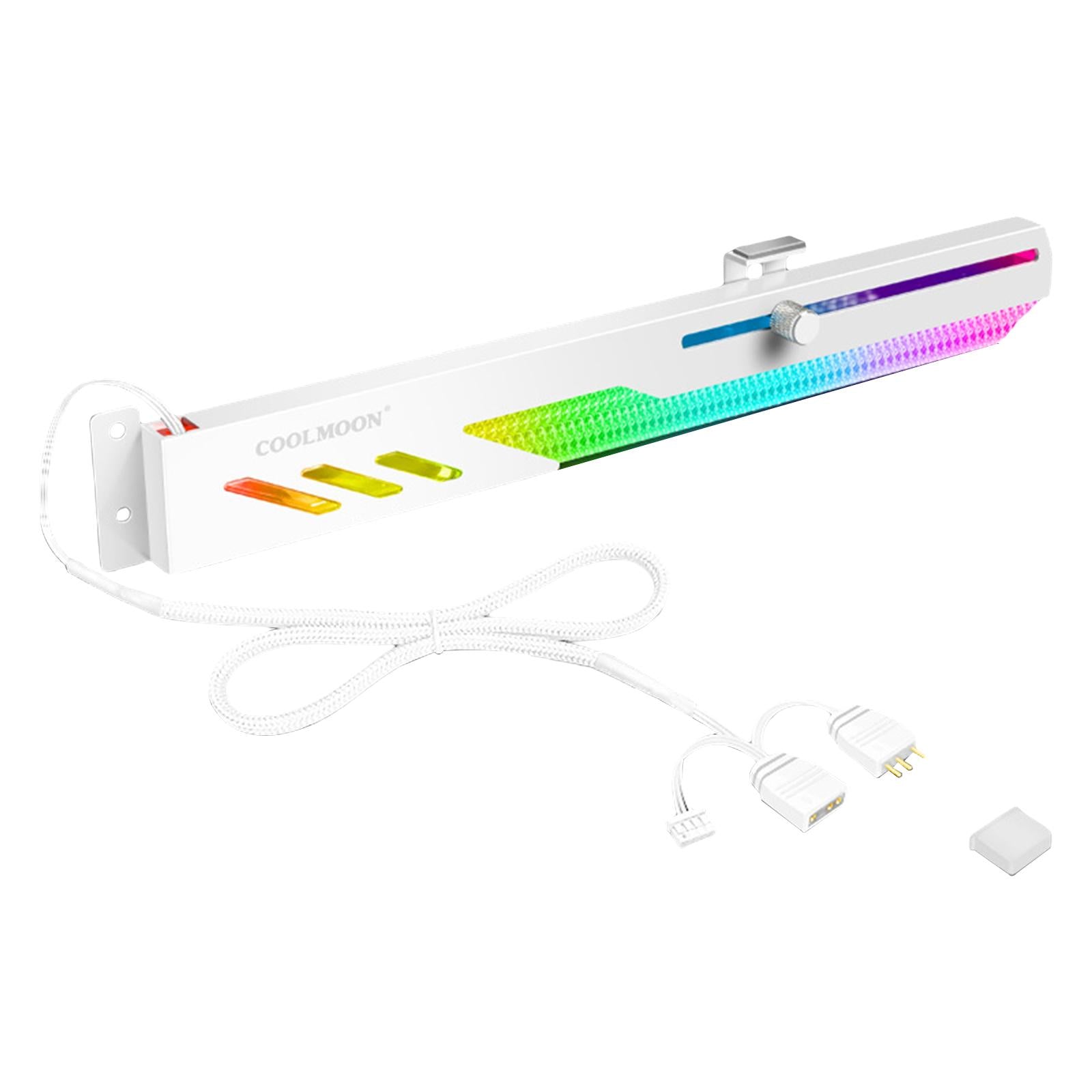 GPU Support Holder 5V Sliding Adjustment Aluminum Alloy RGB Strip White