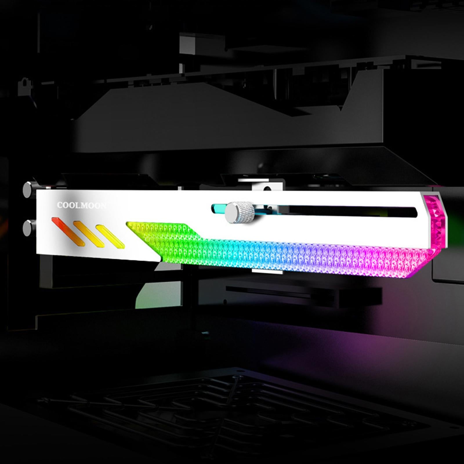 GPU Support Holder 5V Sliding Adjustment Aluminum Alloy RGB Strip White
