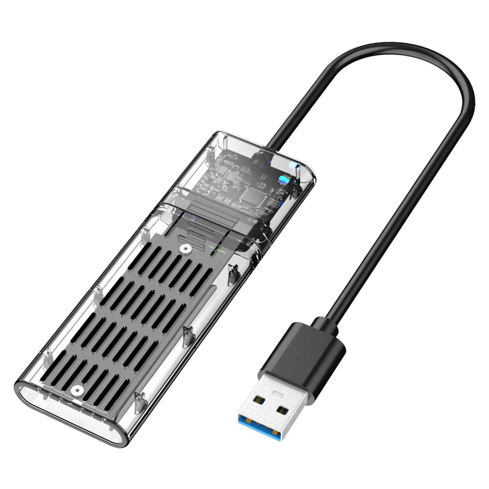 M.2 to USB 3.0 SSD Adapter Enclosure Box Converter HDD Box SSD Case Reader Black