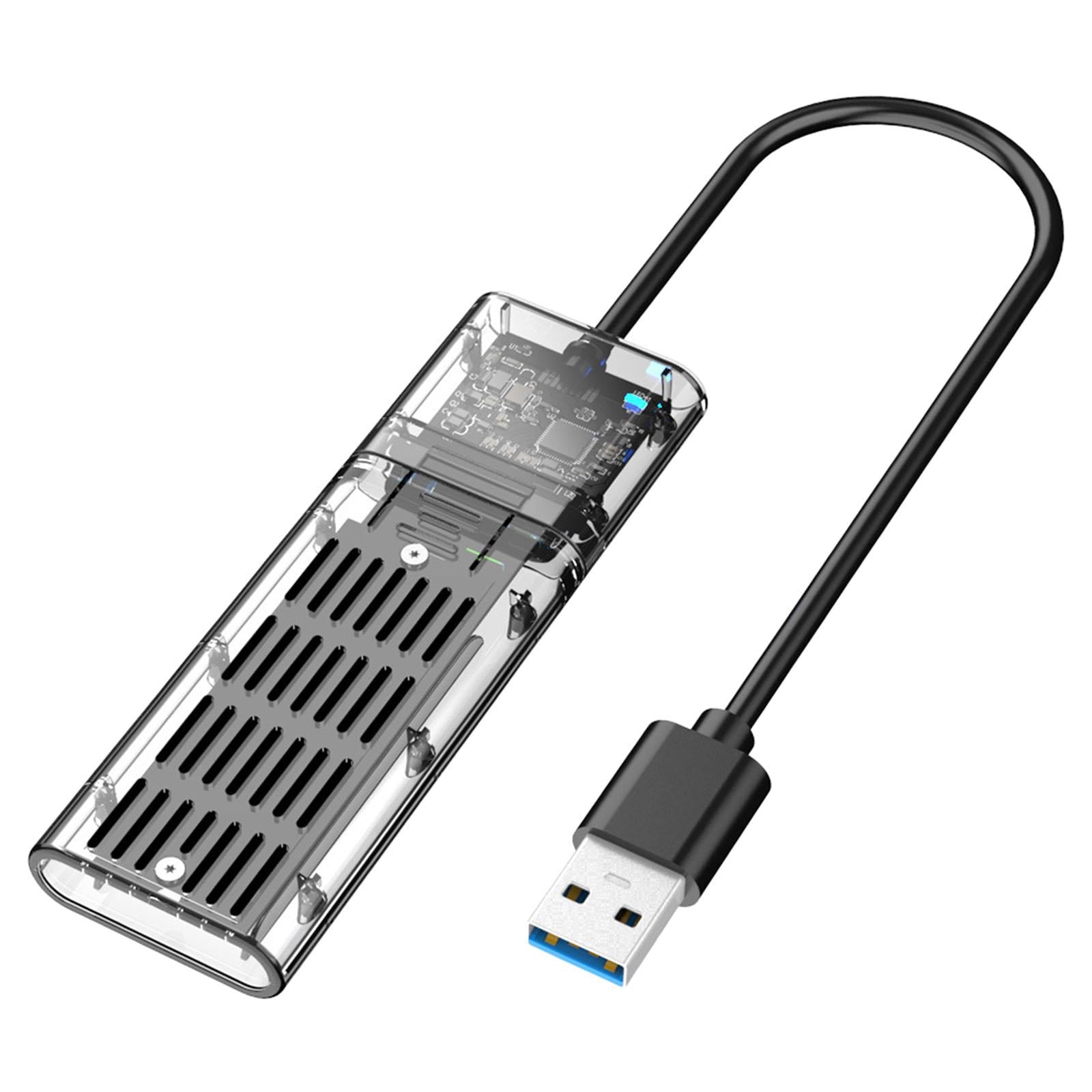 M.2 to USB 3.0 SSD Adapter Enclosure Box Converter HDD Box SSD Case Reader Black