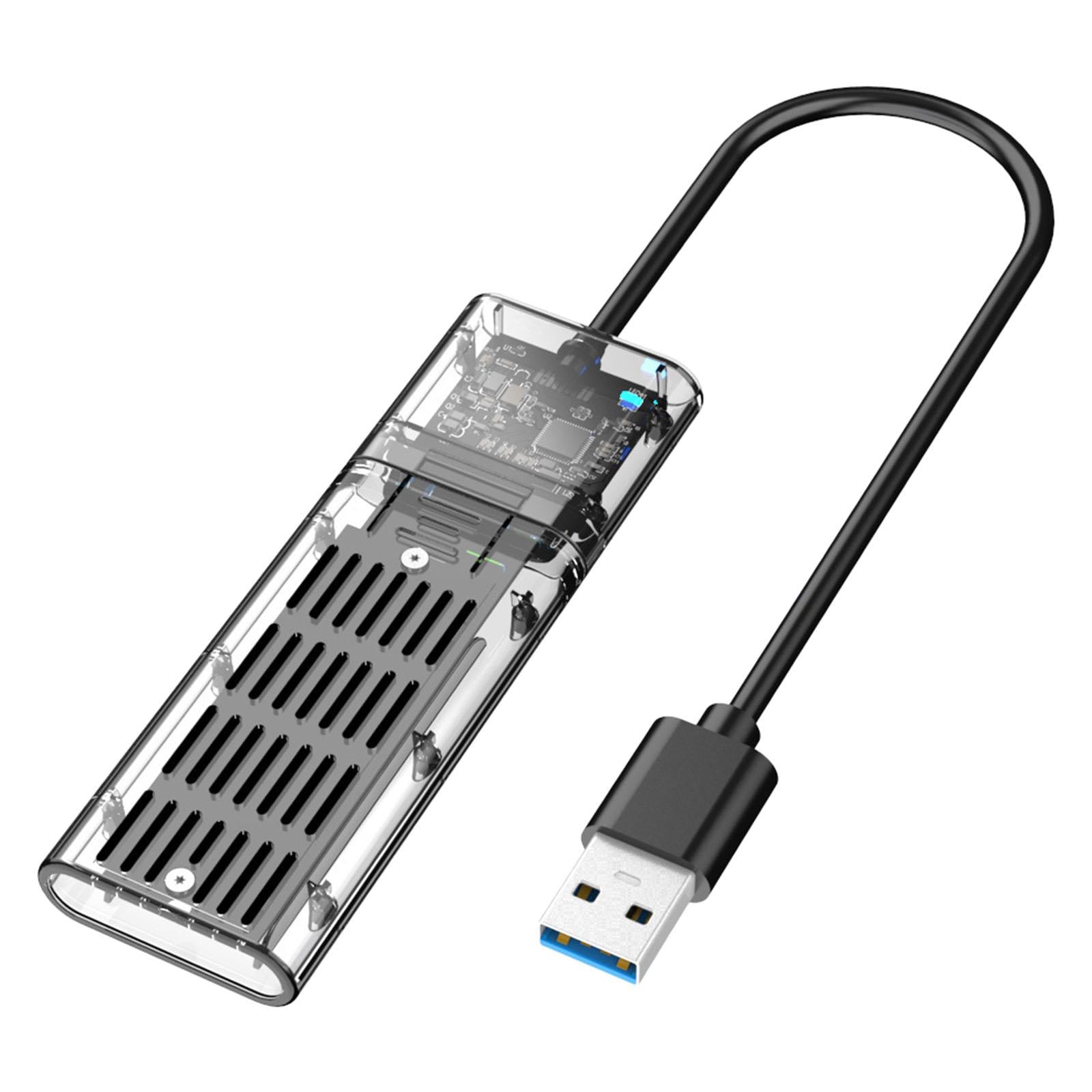 M.2 to USB 3.0 SSD Adapter Enclosure Box Converter HDD Box SSD Case Reader Black