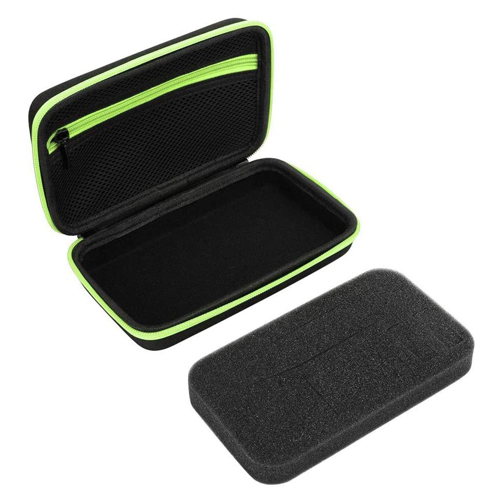 Shaver Storage Box with Soft Lining for Philips Norelco QP2520/72 Green Zipper